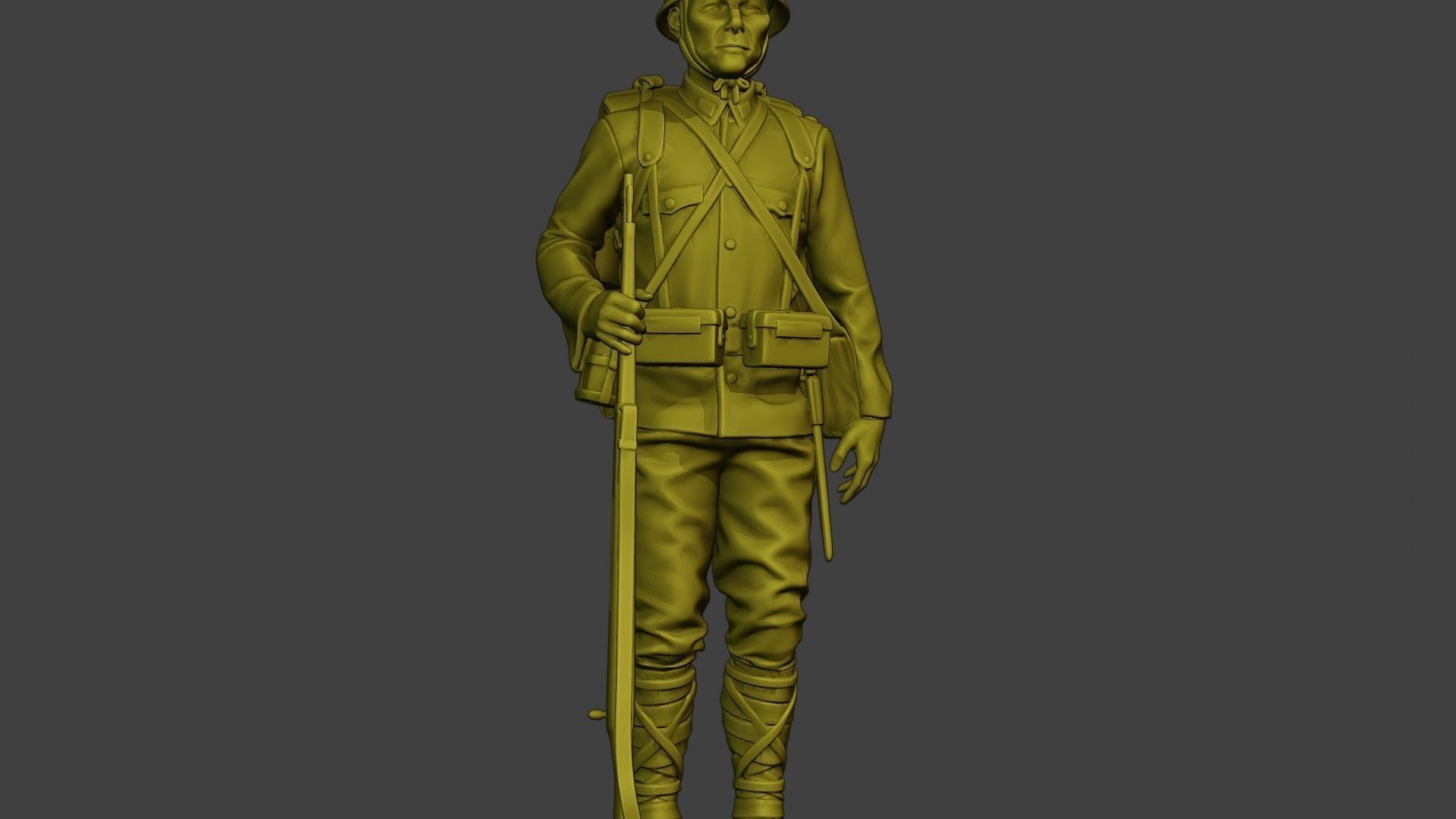 Japanese soldier ww2 Attention4 J1 3D print model_26