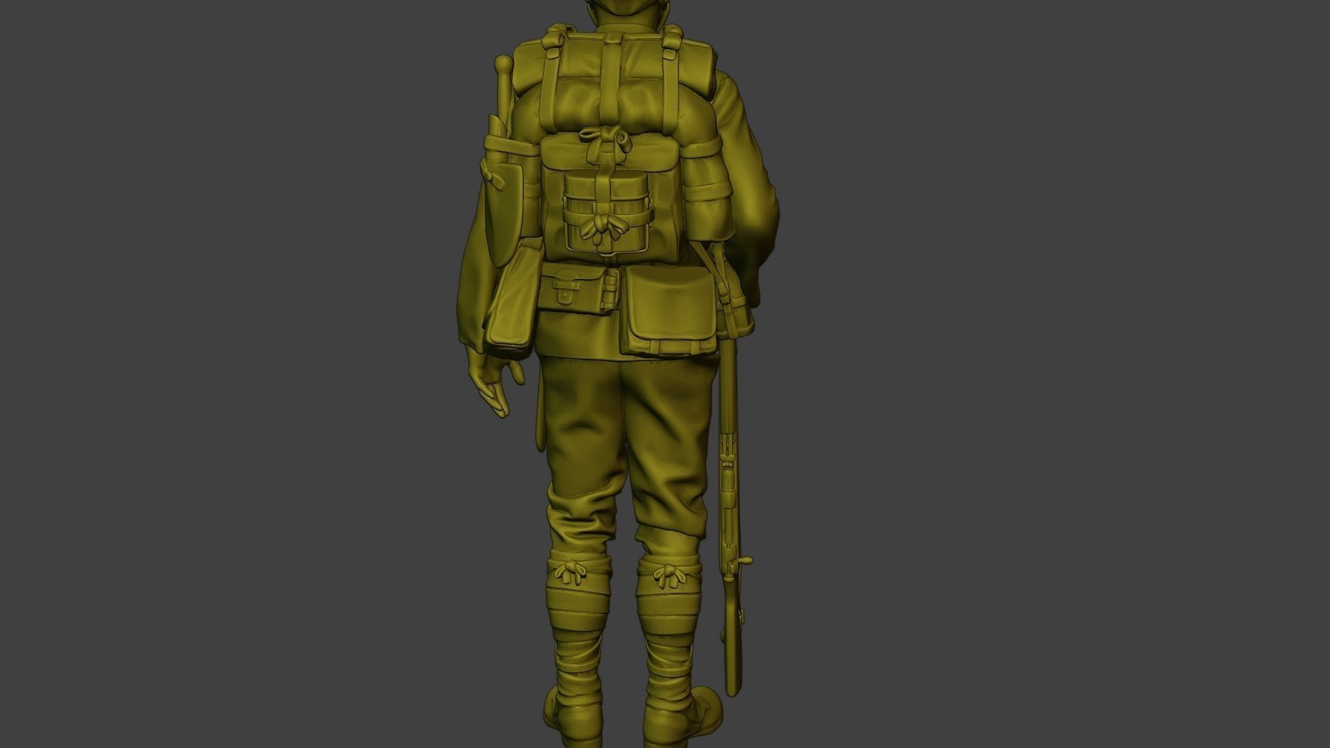 Japanese soldier ww2 Attention4 J1 3D print model_29
