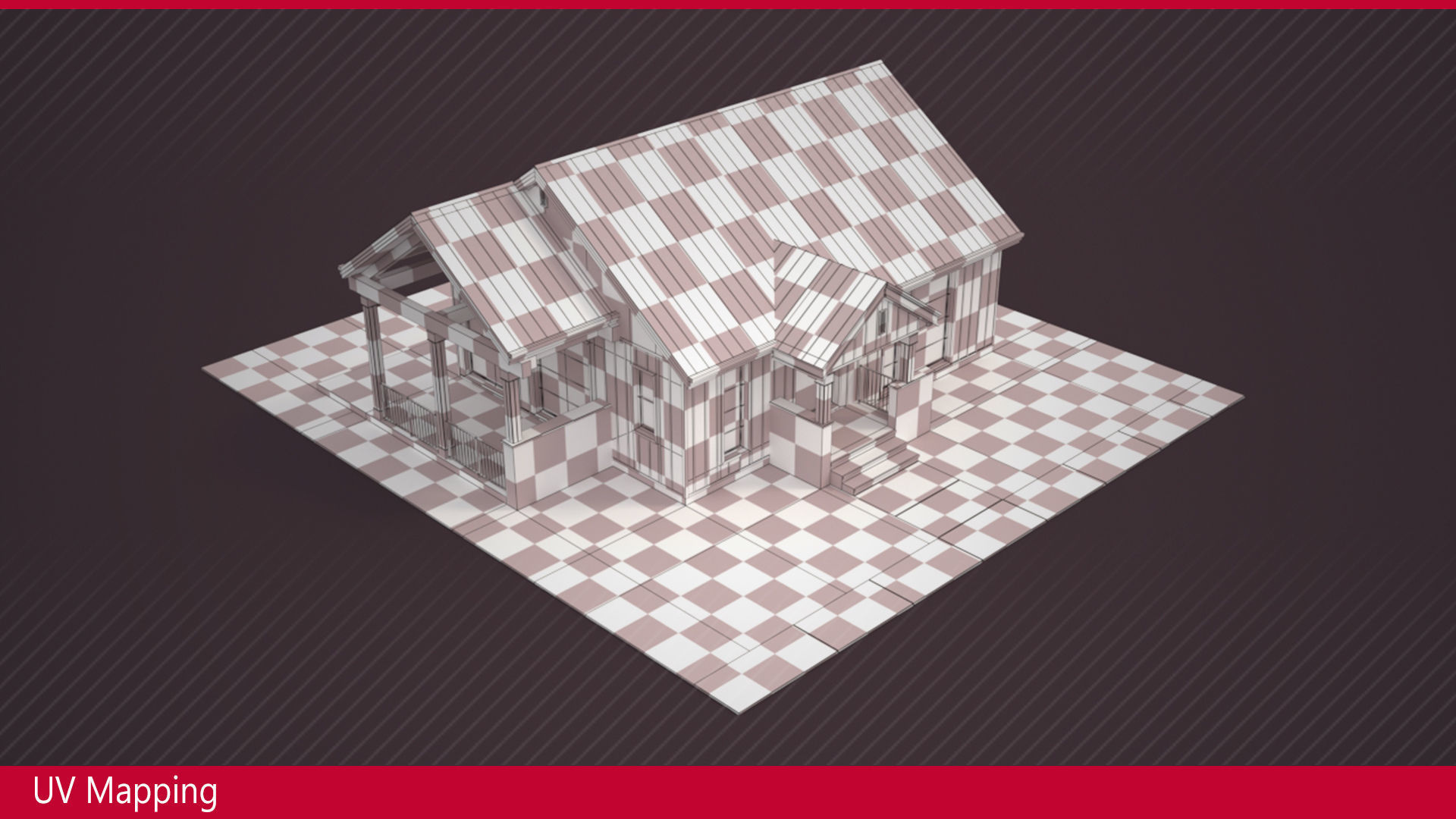 Country House No 01 - Base Mesh Low-poly 3D model_5