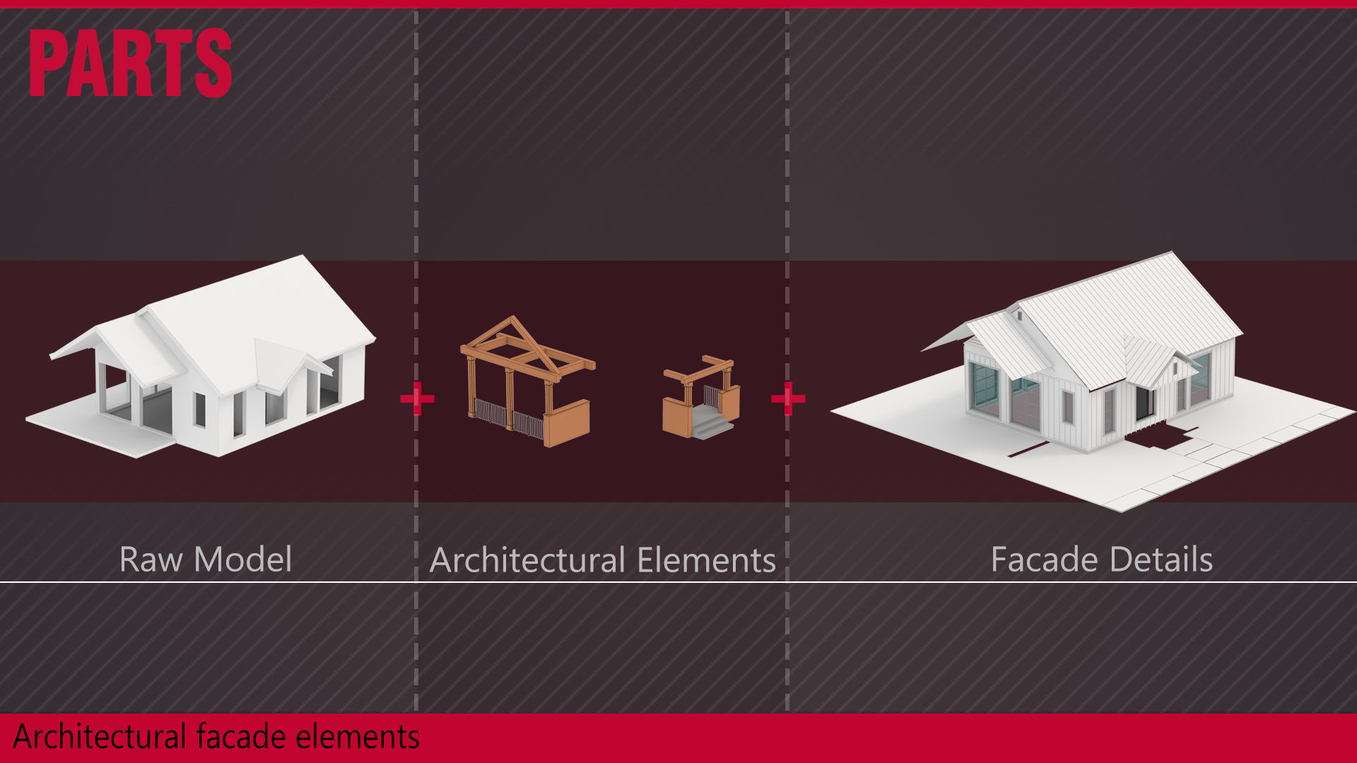 Country House No 01 - Base Mesh Low-poly 3D model_3