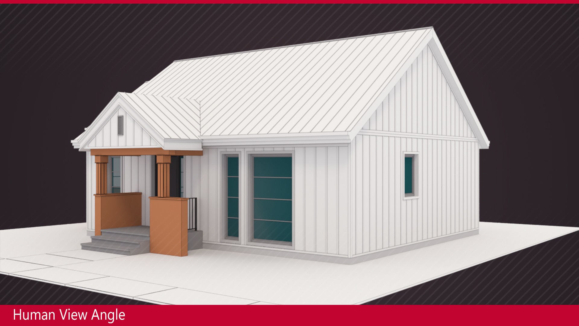 Country House No 01 - Base Mesh Low-poly 3D model_6