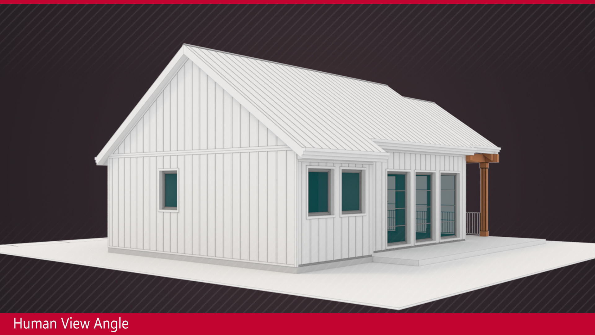 Country House No 01 - Base Mesh Low-poly 3D model_8