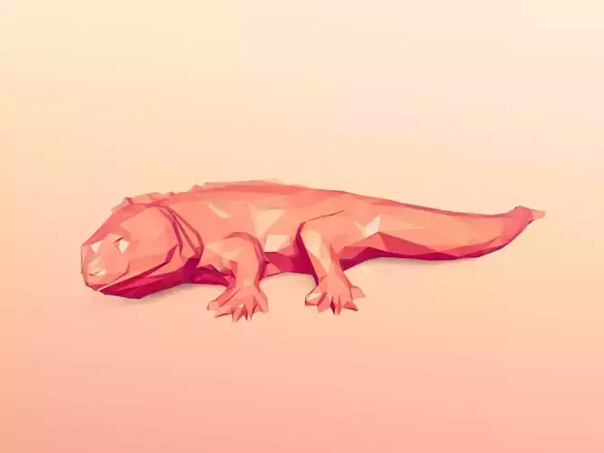 Low Poly Lizard - Ready for 3D Printing