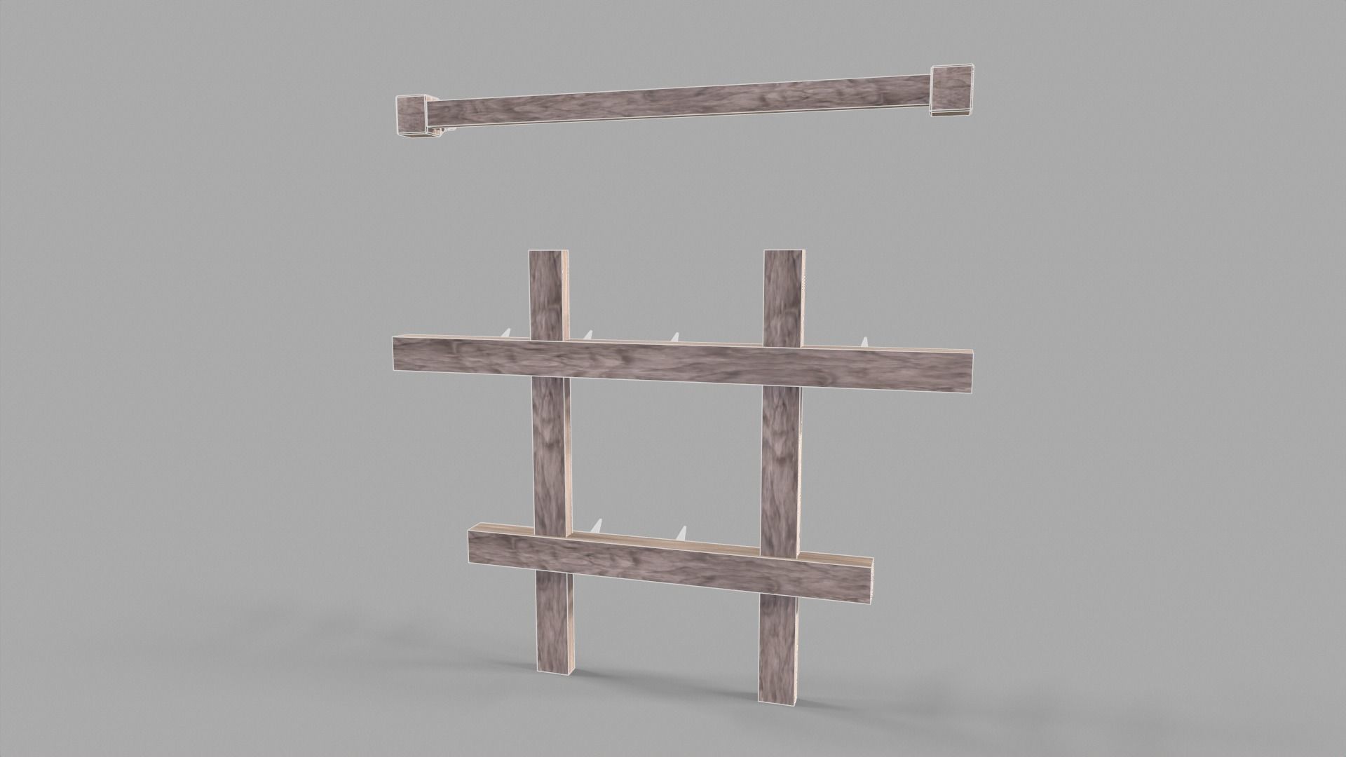 Medieval Hangers Low-poly 3D model_6