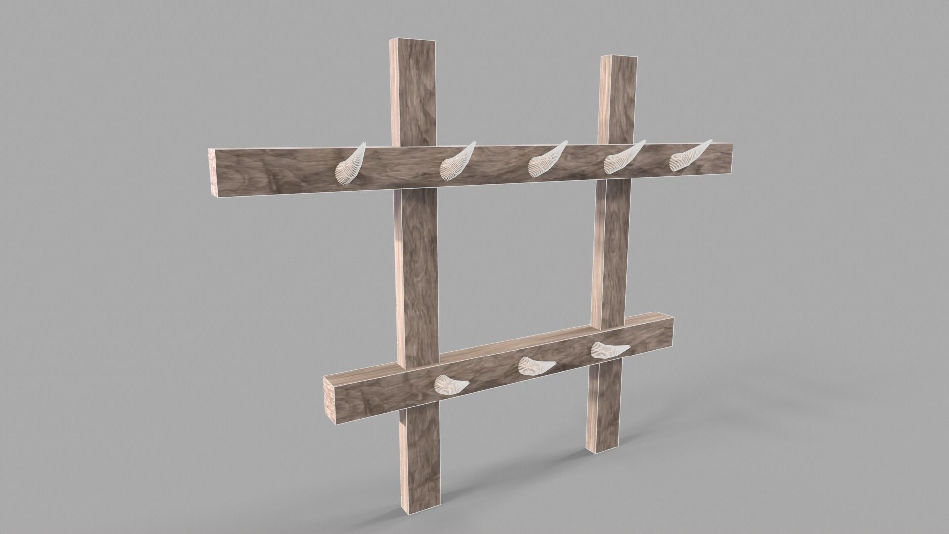 Medieval Hangers Low-poly 3D model_7