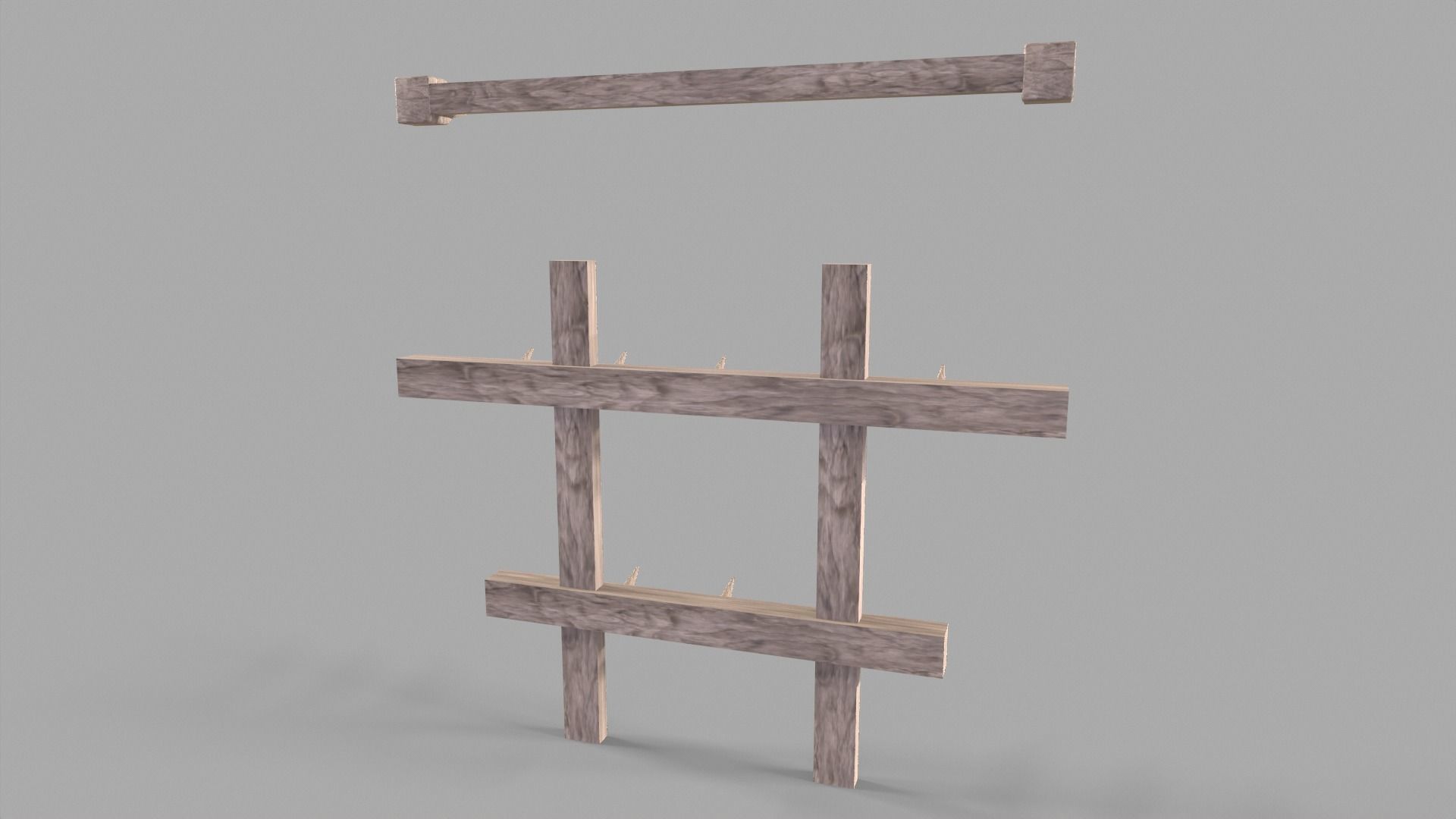 Medieval Hangers Low-poly 3D model_4