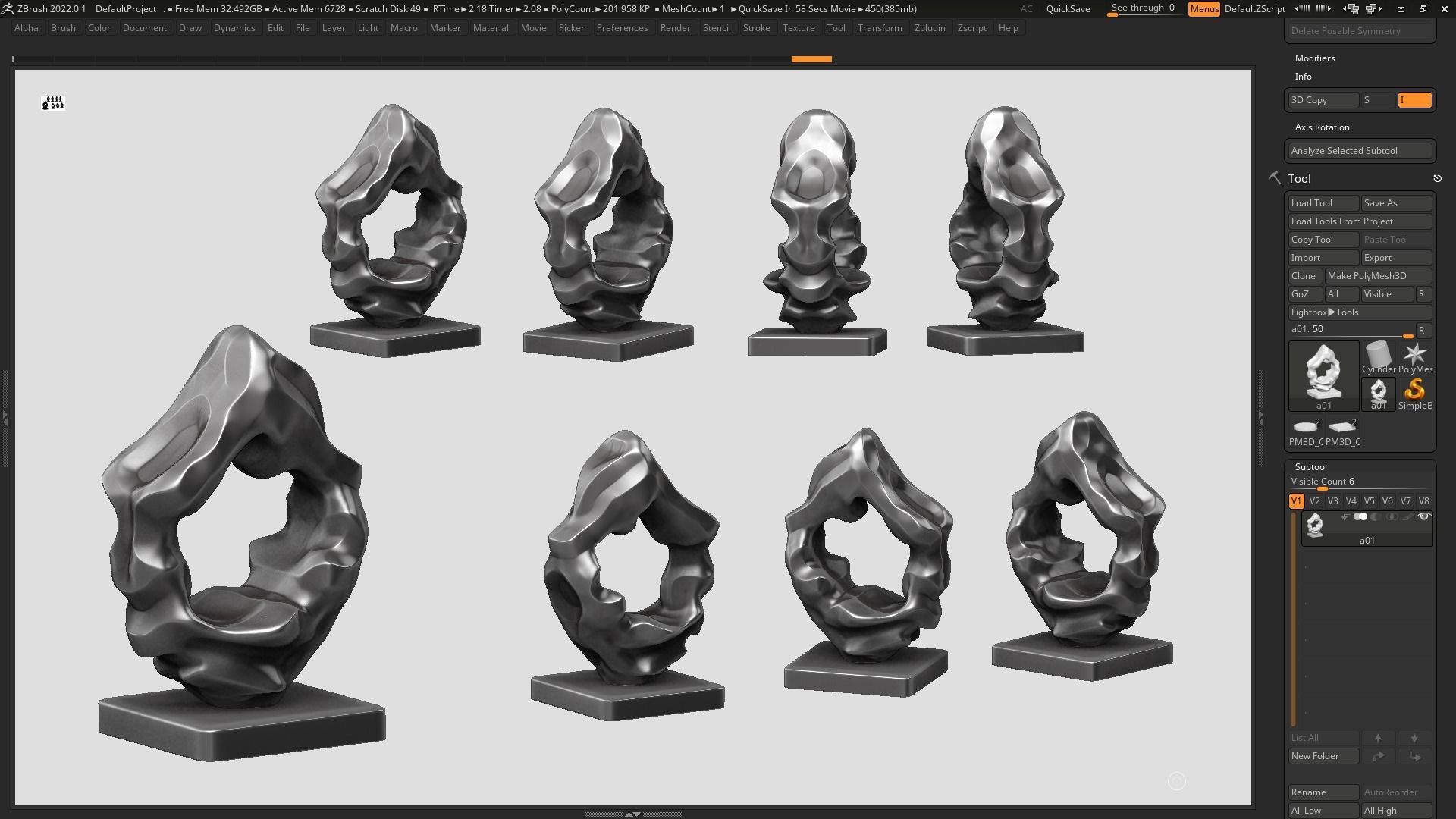 Modern Abstract Decorative sculpture 3d print model 135 3D print model_4