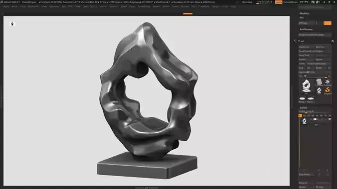 Modern Abstract Decorative sculpture 3d print model 135 3D print model