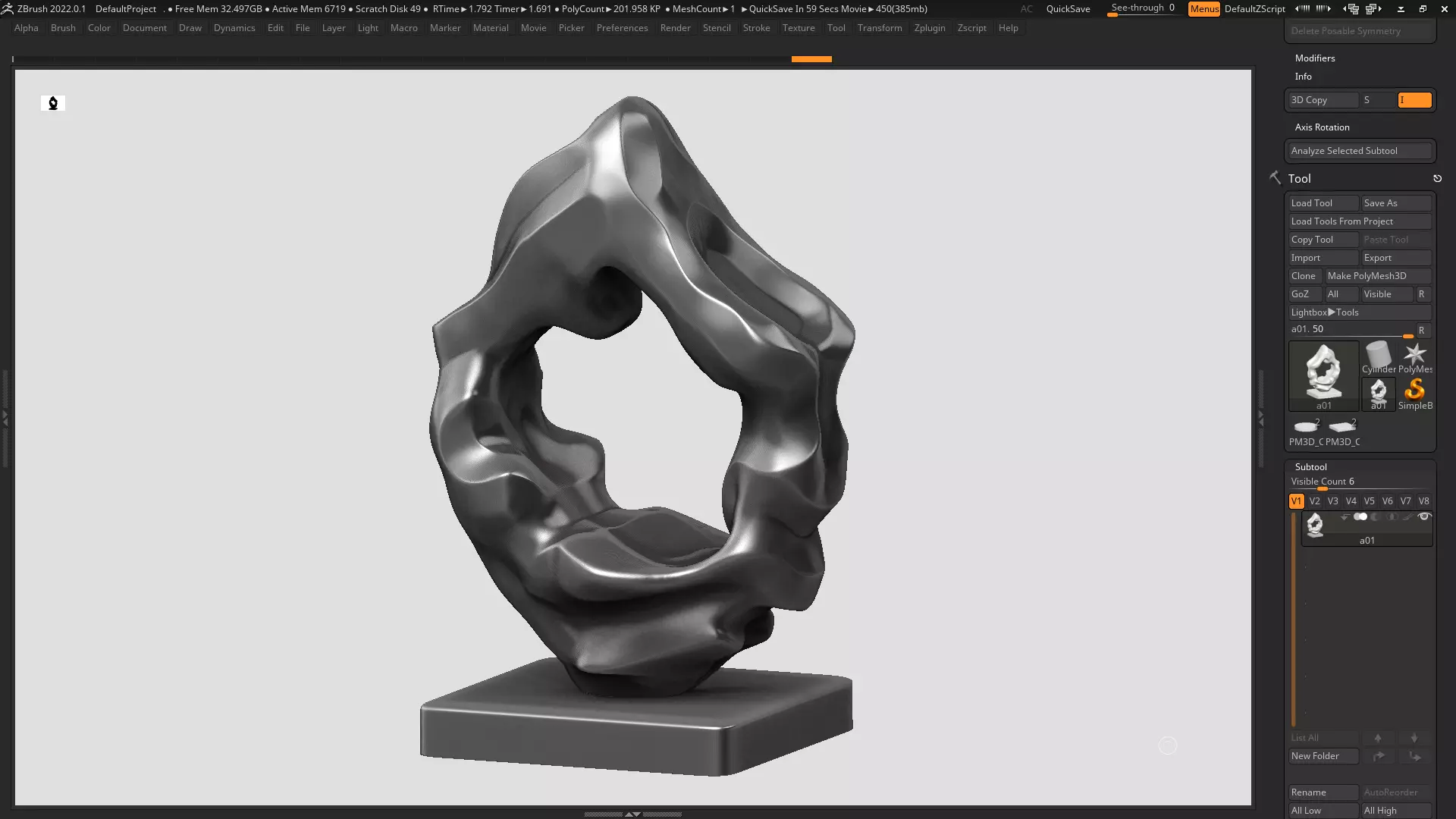 Modern Abstract Decorative sculpture 3d print model 135 3D print model_0