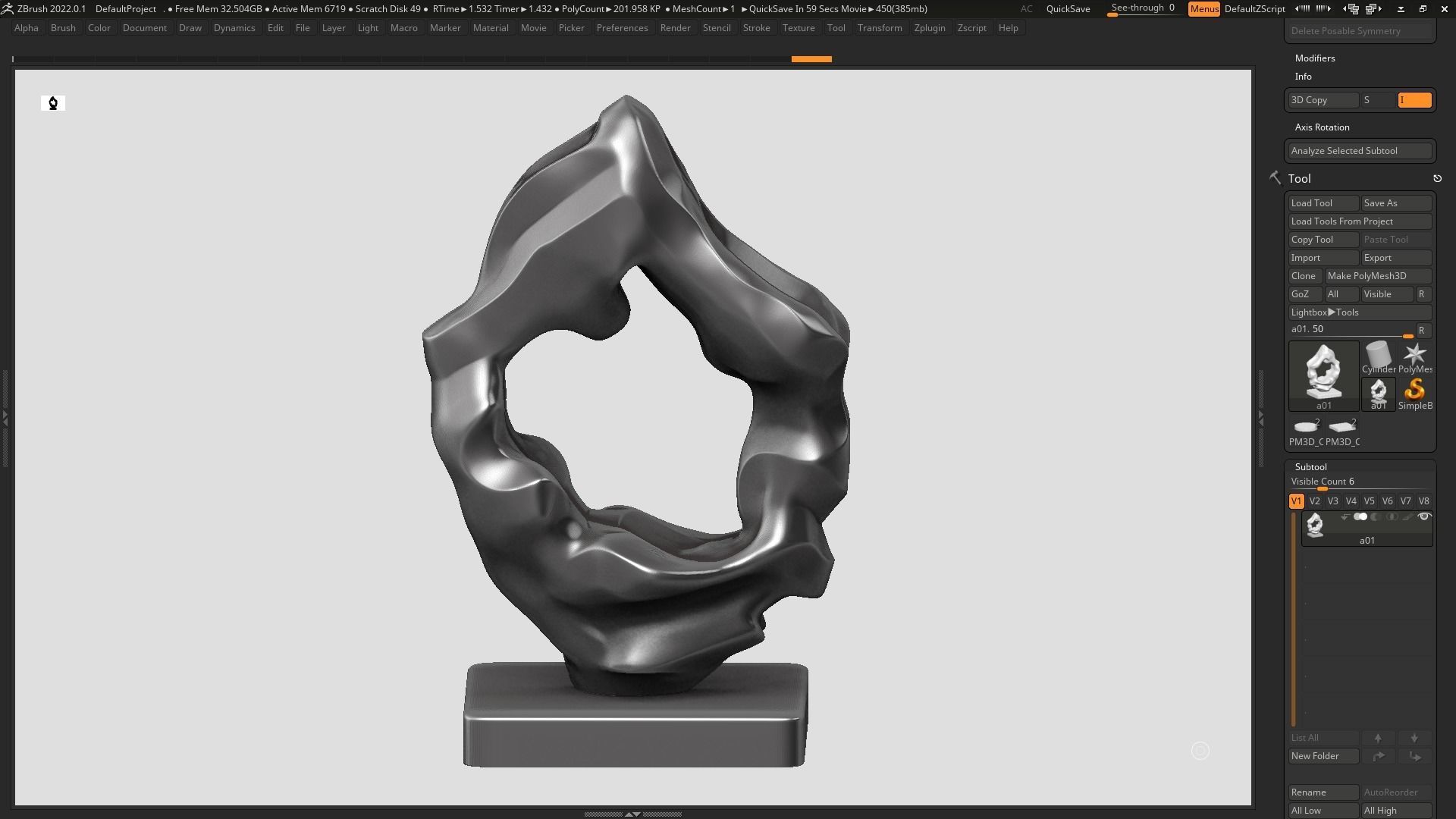 Modern Abstract Decorative sculpture 3d print model 135 3D print model_15