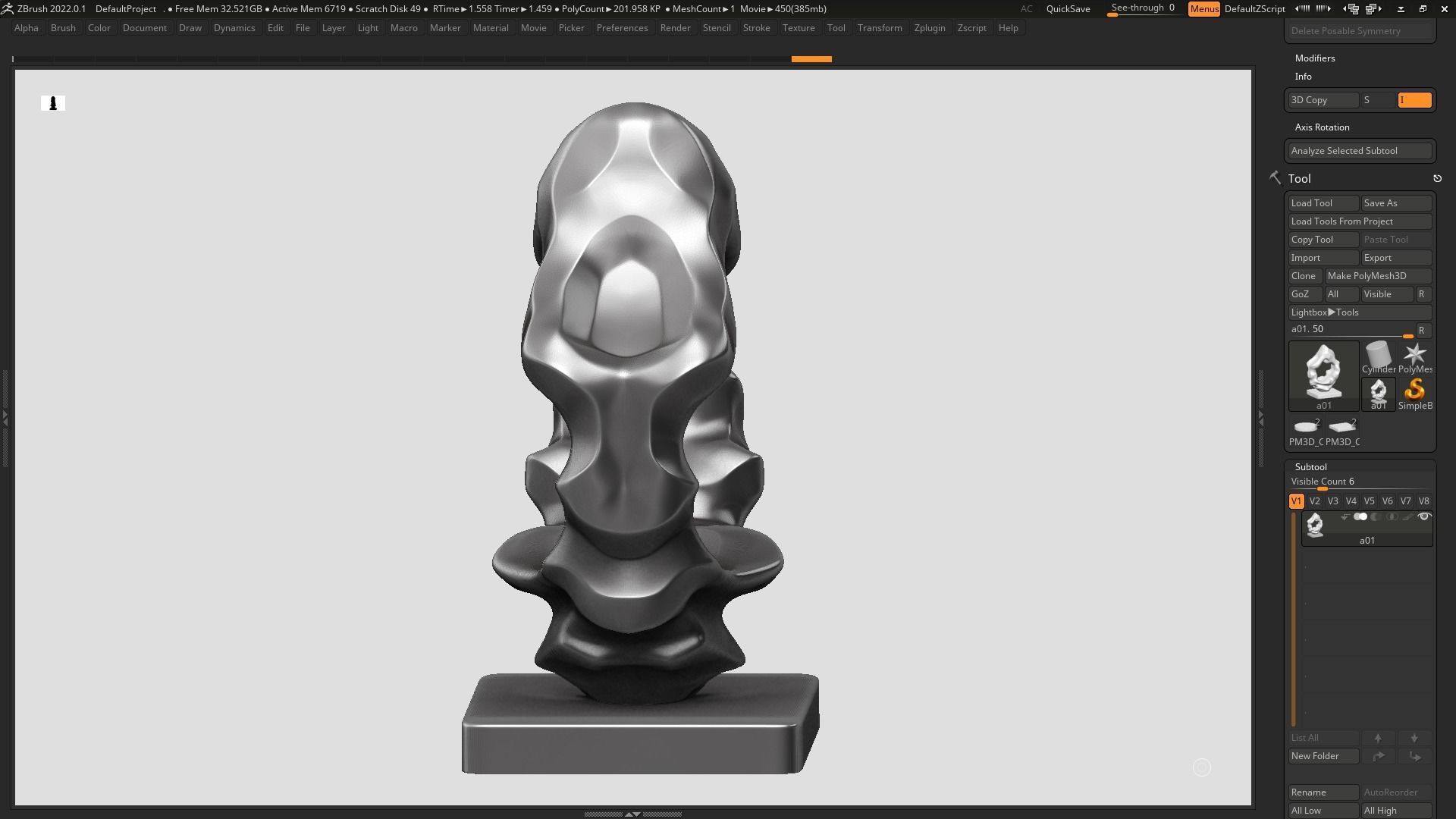 Modern Abstract Decorative sculpture 3d print model 135 3D print model_5