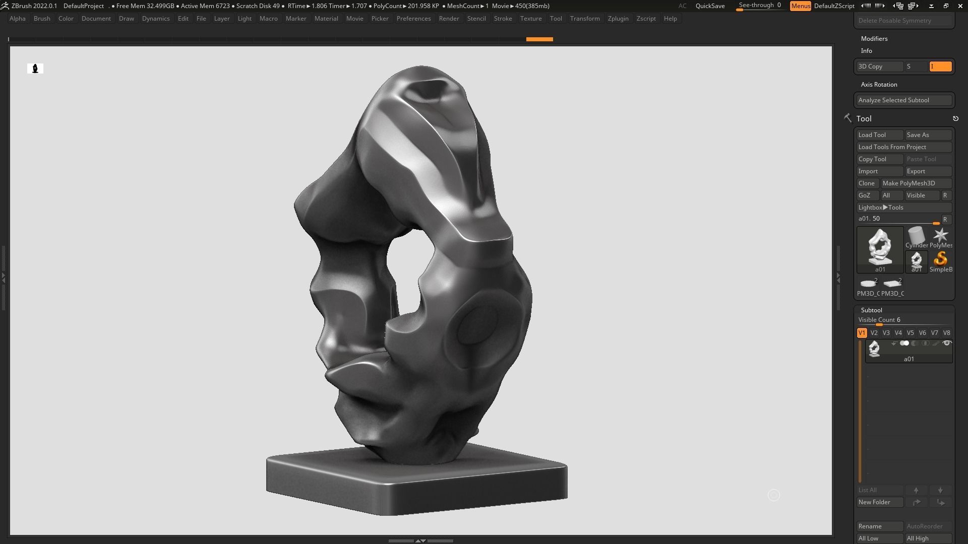 Modern Abstract Decorative sculpture 3d print model 135 3D print model_8