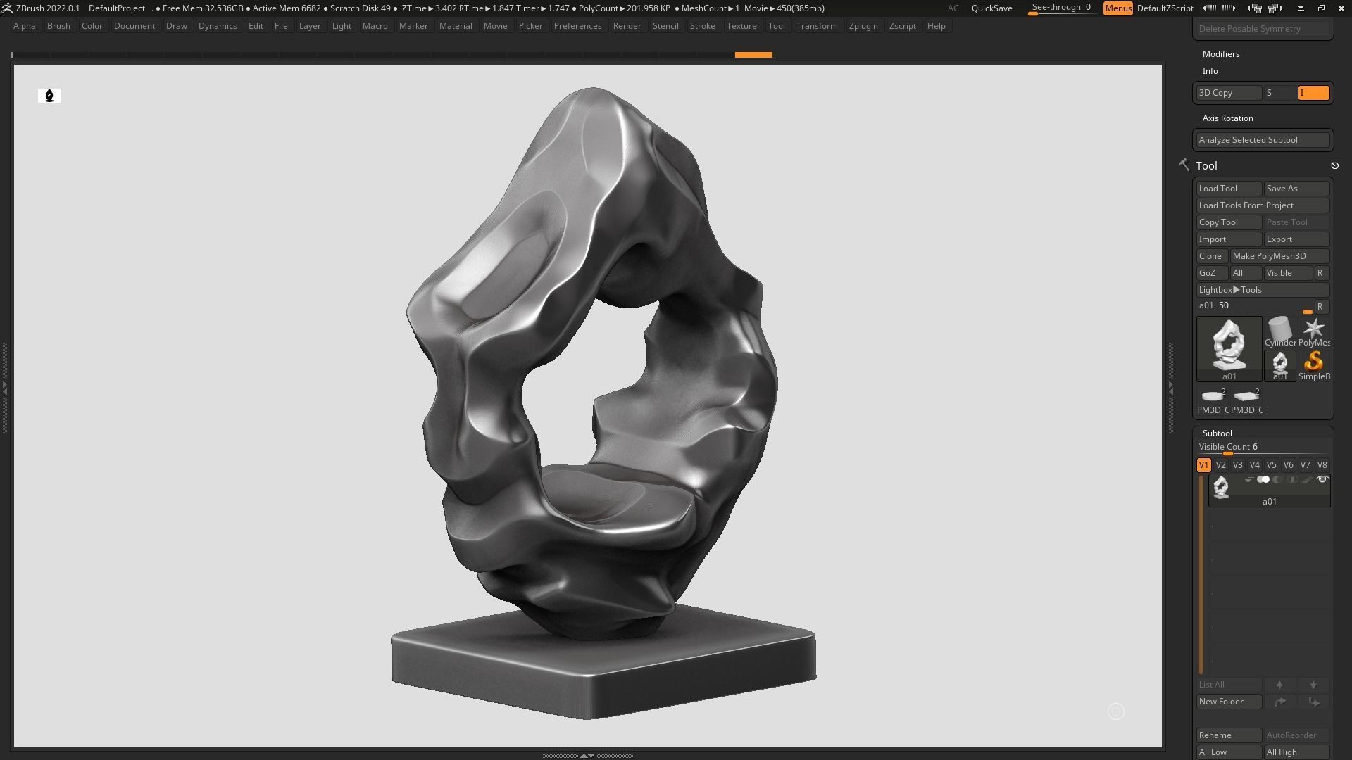 Modern Abstract Decorative sculpture 3d print model 135 3D print model_7