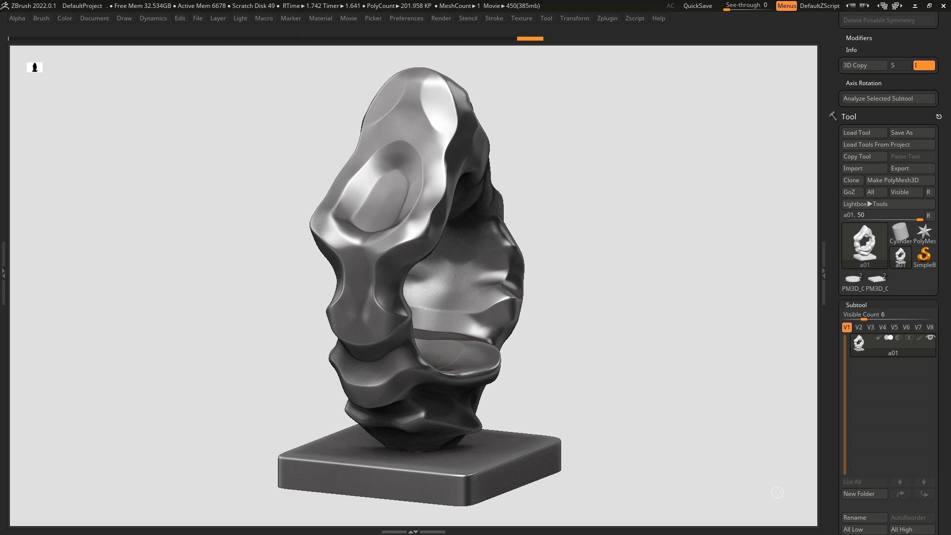 Modern Abstract Decorative sculpture 3d print model 135 3D print model_10