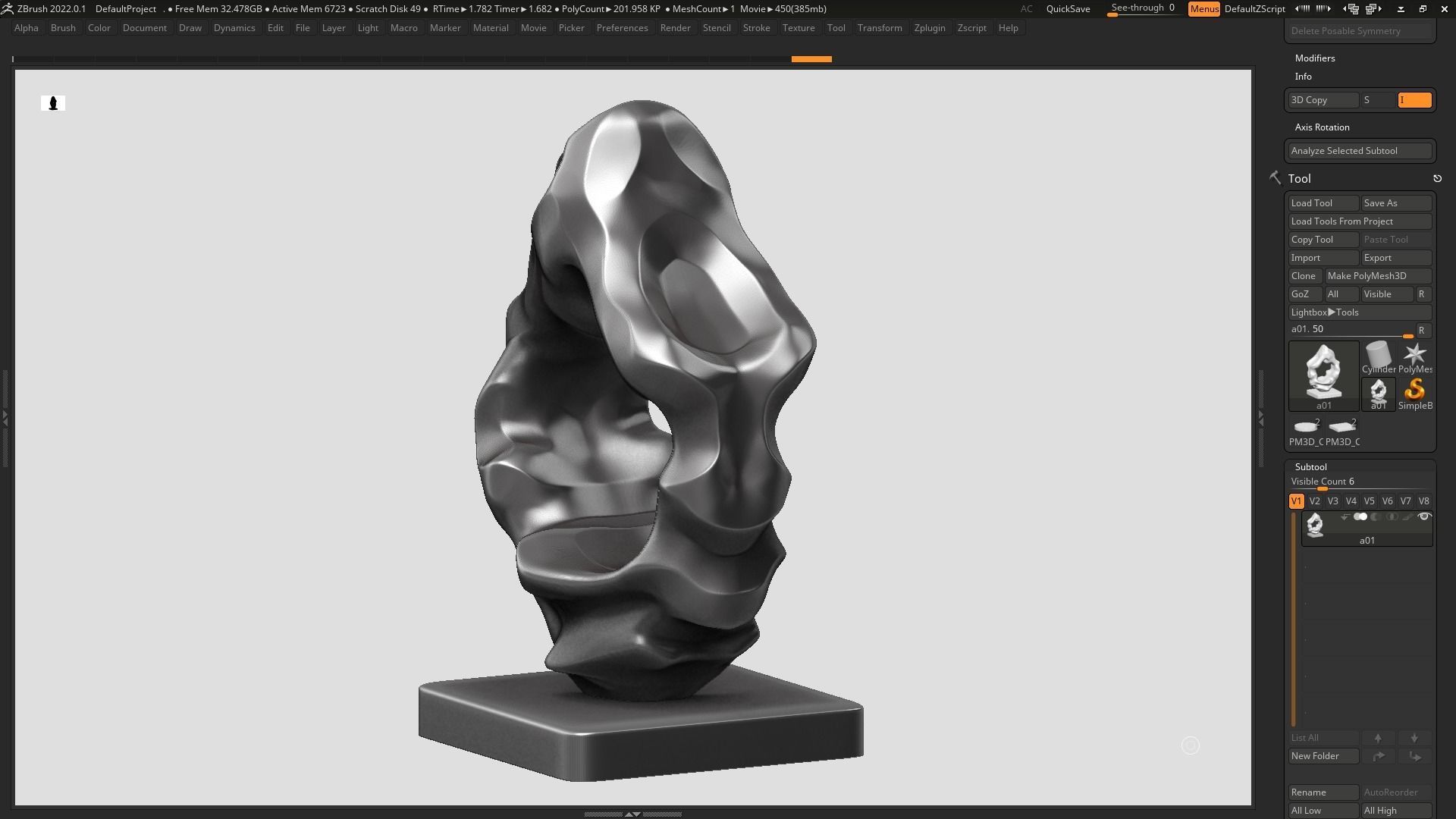 Modern Abstract Decorative sculpture 3d print model 135 3D print model_14