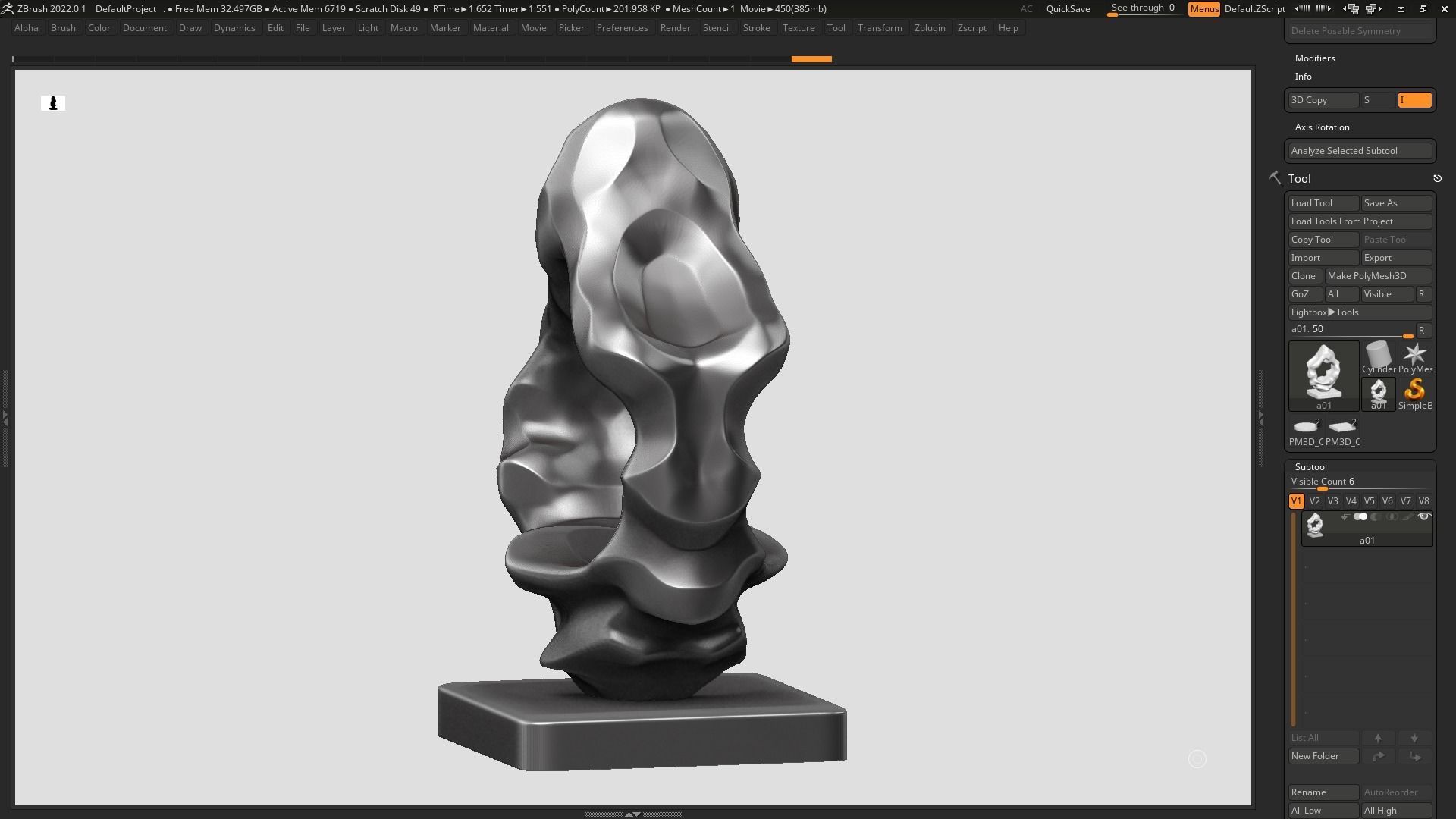 Modern Abstract Decorative sculpture 3d print model 135 3D print model_12