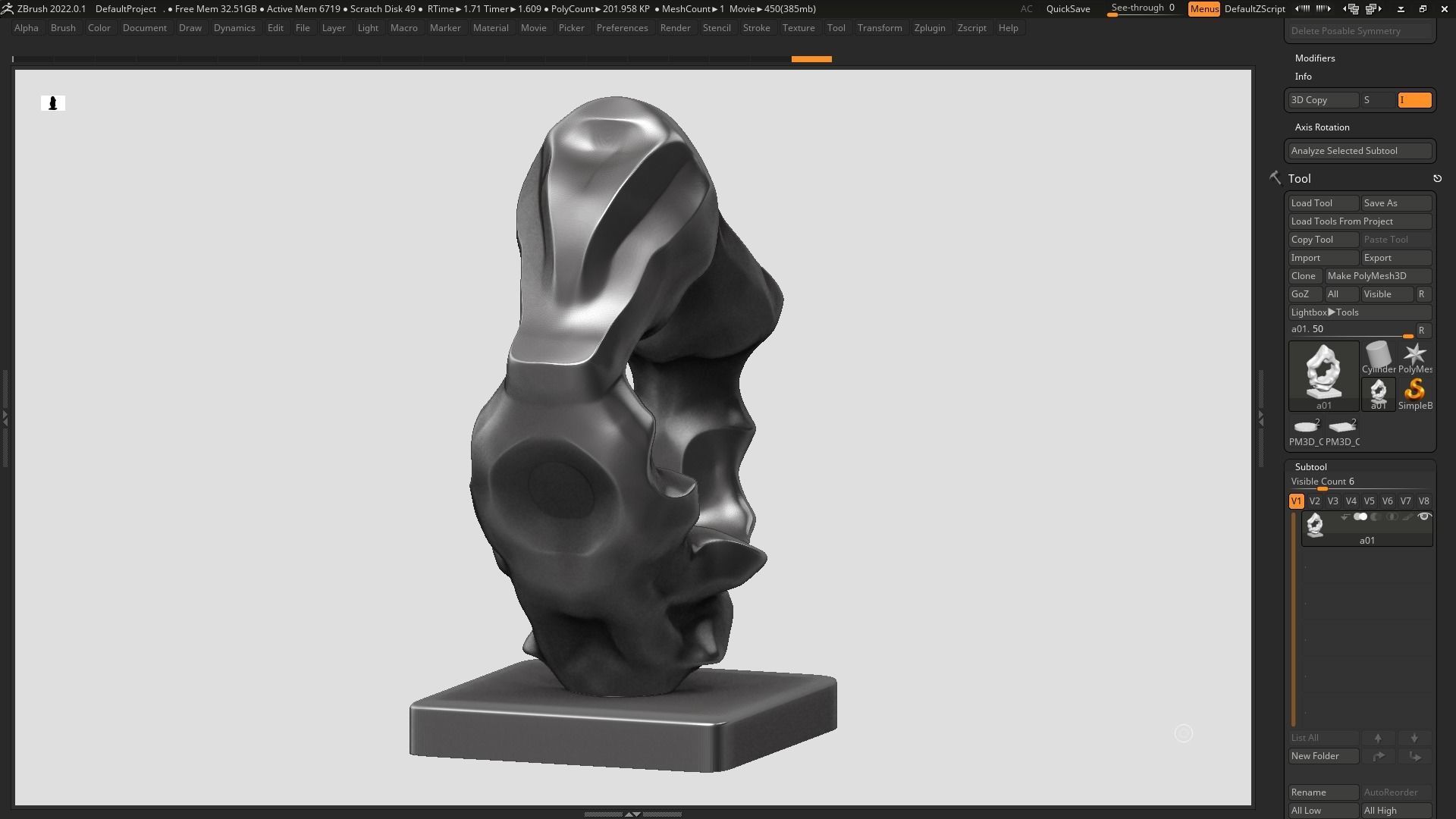 Modern Abstract Decorative sculpture 3d print model 135 3D print model_6