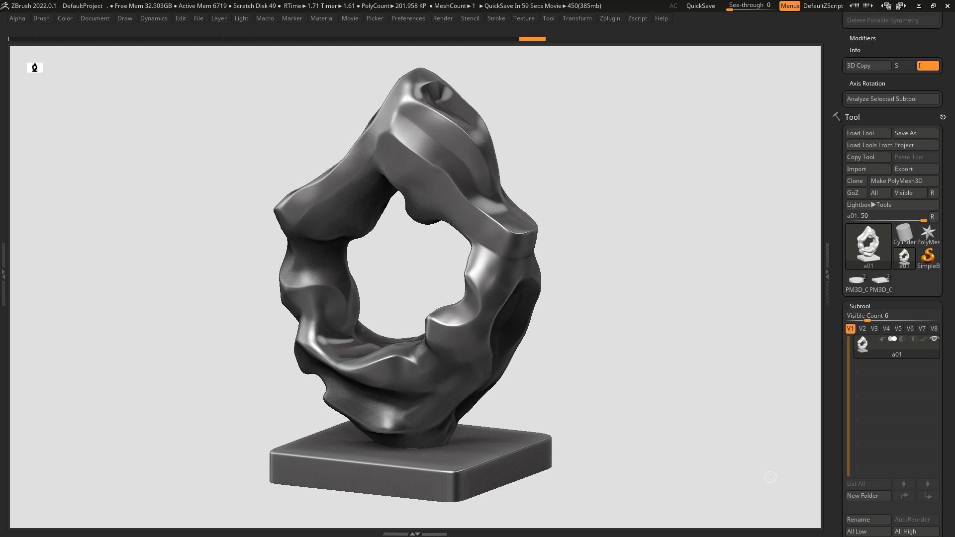 Modern Abstract Decorative sculpture 3d print model 135 3D print model_9