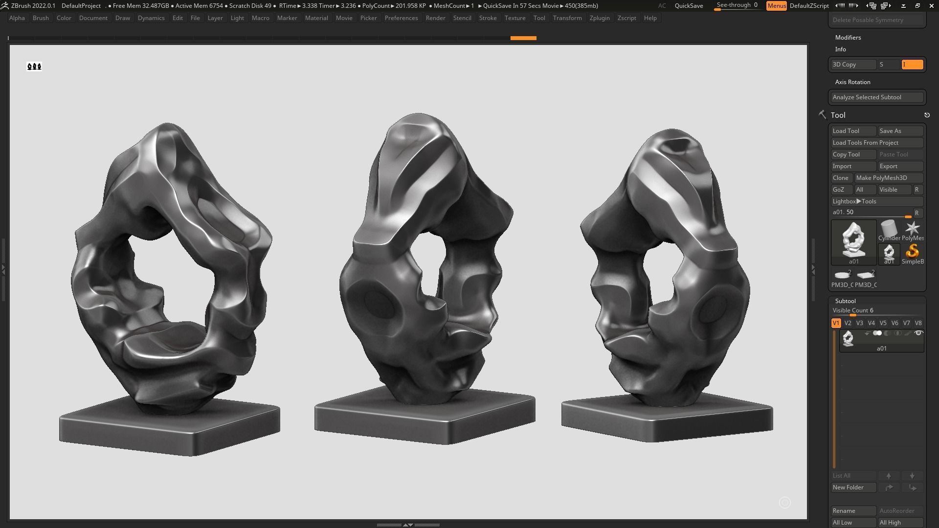 Modern Abstract Decorative sculpture 3d print model 135 3D print model_3