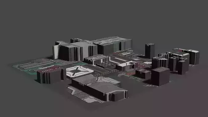 Sci-Fi City In Blender Mars  Sci Fi Blender  Universe