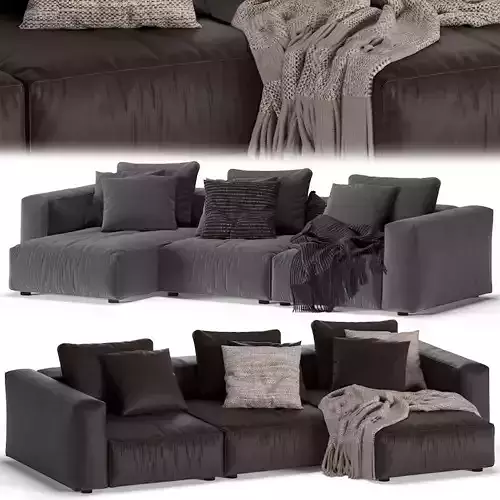 Nils Lounge Chaise By Linea 3D model