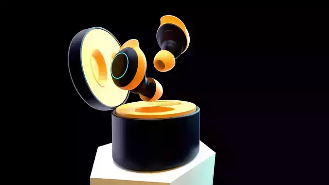 low poly Ear buds 3Dmodel