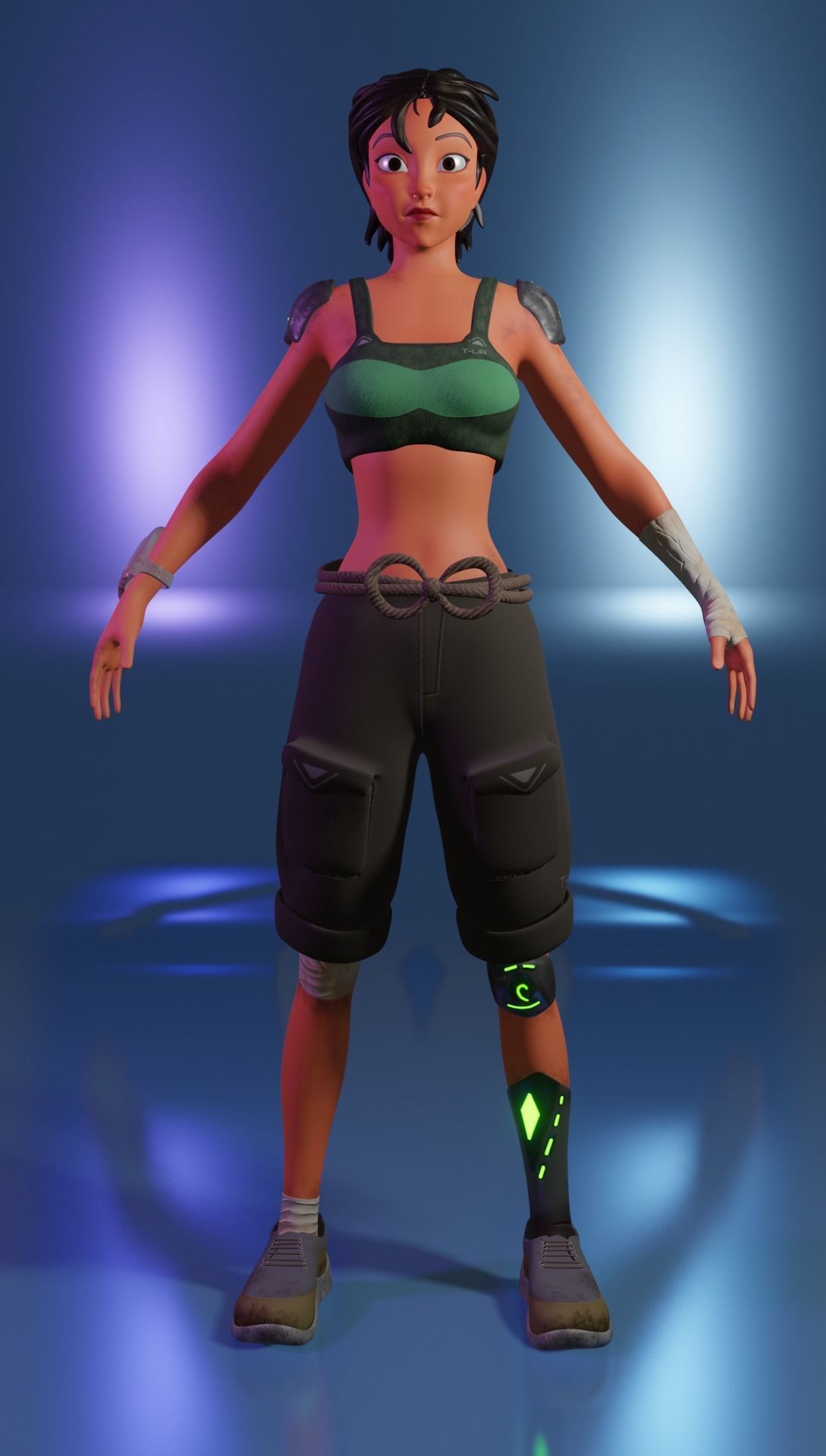 Compact girl character modeling 3D model | CGTrader