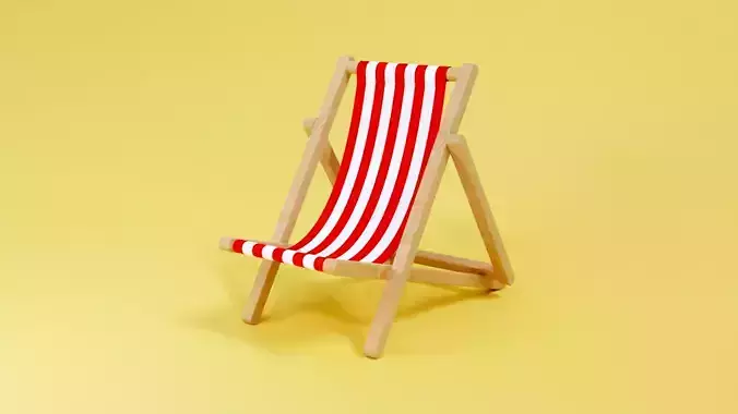 Low poly Beach or Pool Chair