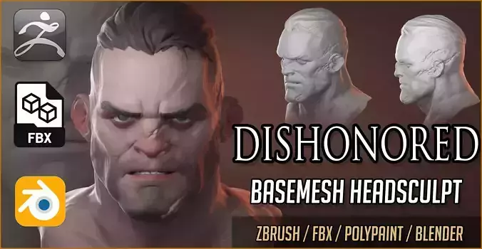 Dishonored Style Basemesh Headsculpt