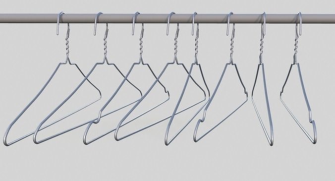 Wire Coat Hanger 3D Model Low-poly 3D model
