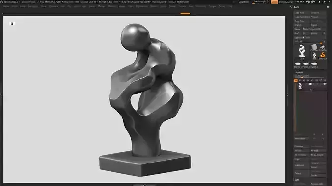 Modern Abstract Human Anatomy sculpture 3d print model 136 3D print model