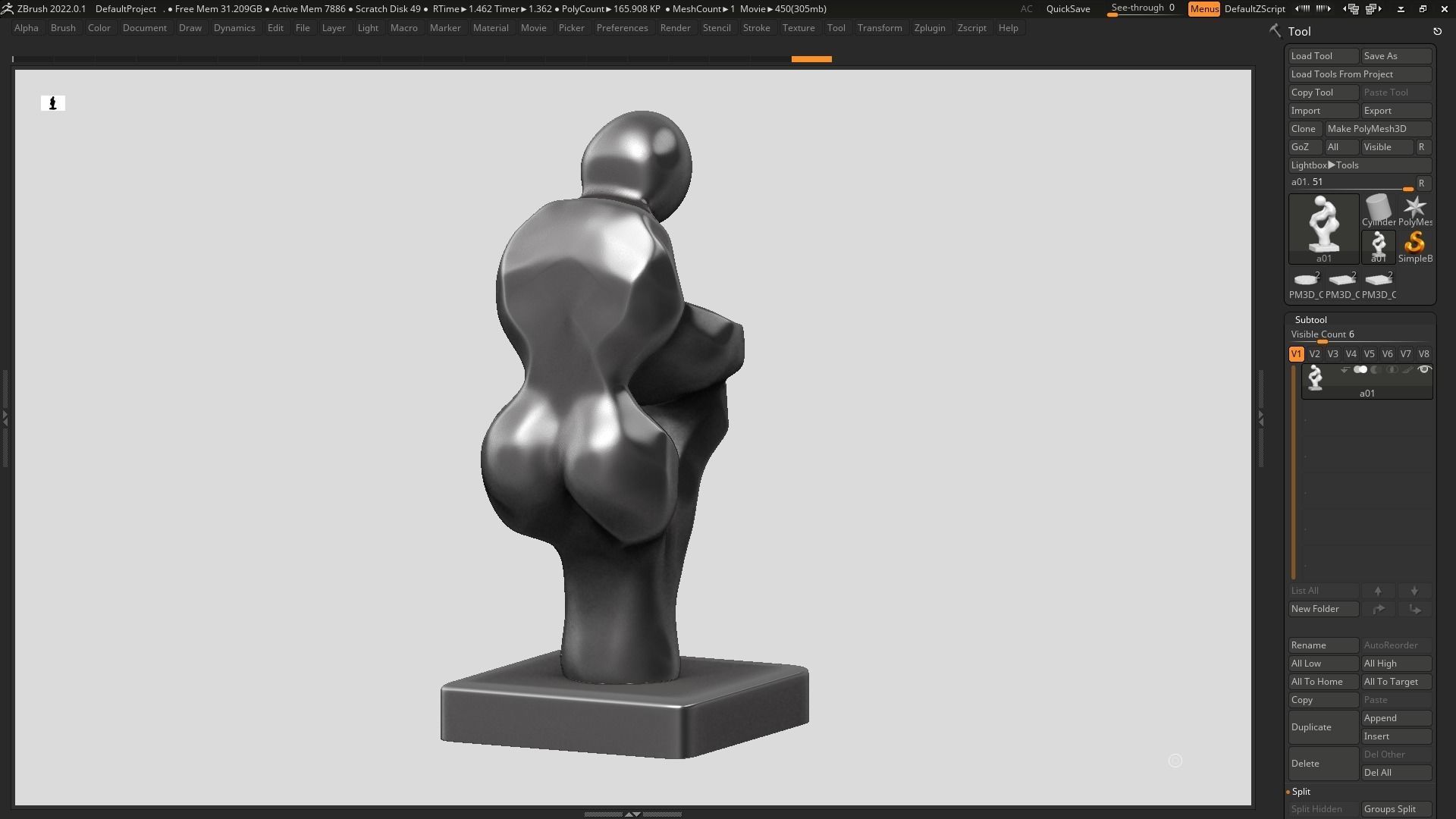 Modern Abstract Human Anatomy sculpture 3d print model 136 3D print model_10