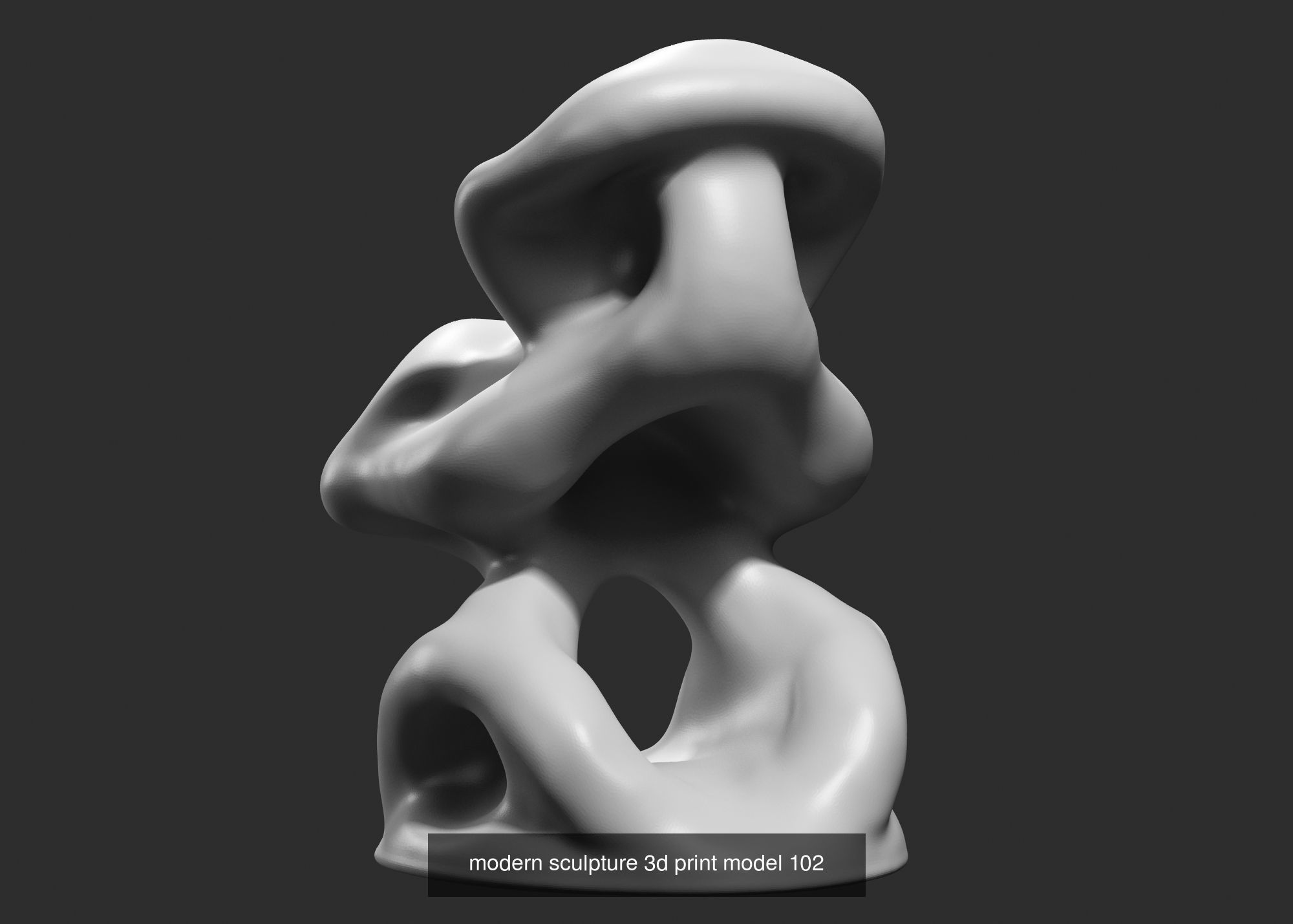 139 Modern Abstract Decorative sculpture 3d print 3D Model Collection_135