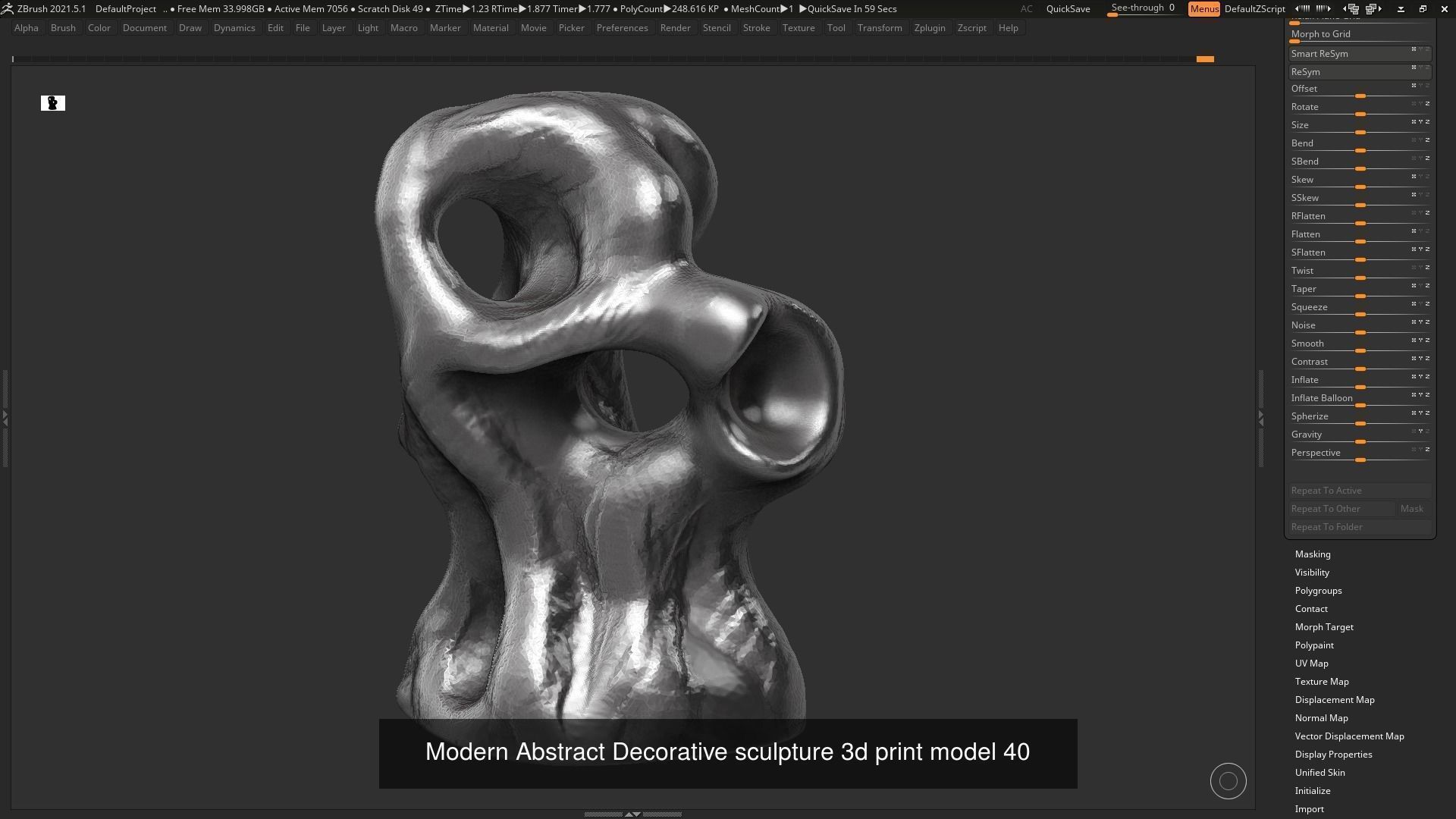 139 Modern Abstract Decorative sculpture 3d print 3D Model Collection_77