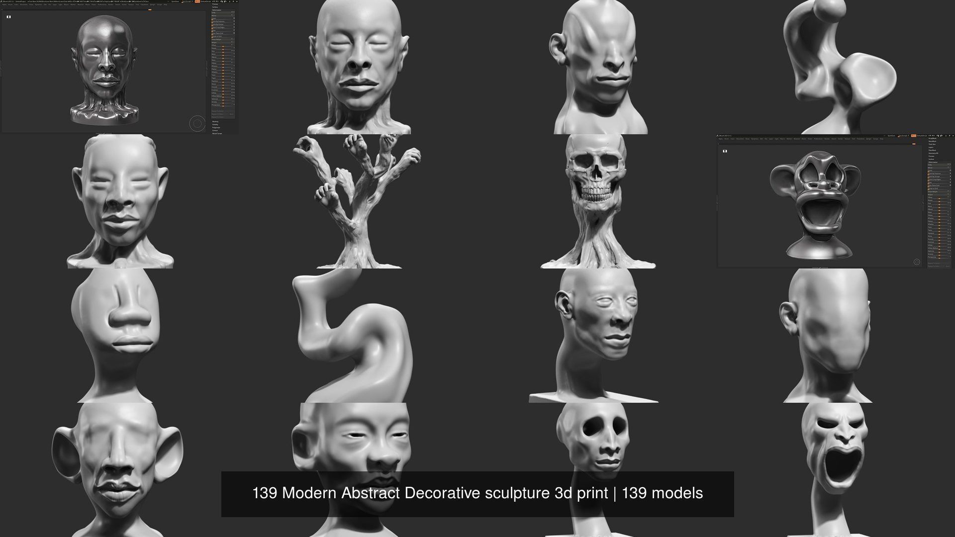 139 Modern Abstract Decorative sculpture 3d print 3D Model Collection_20