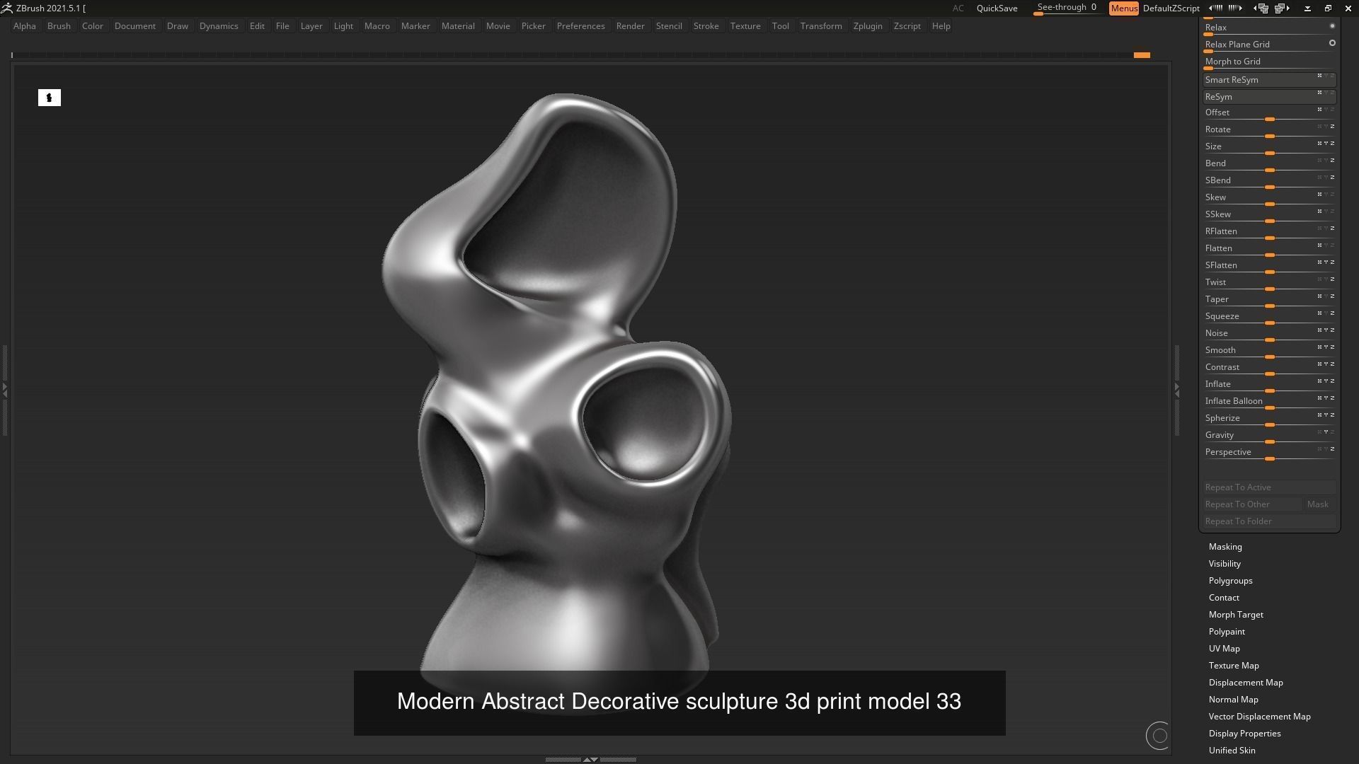 139 Modern Abstract Decorative sculpture 3d print 3D Model Collection_70