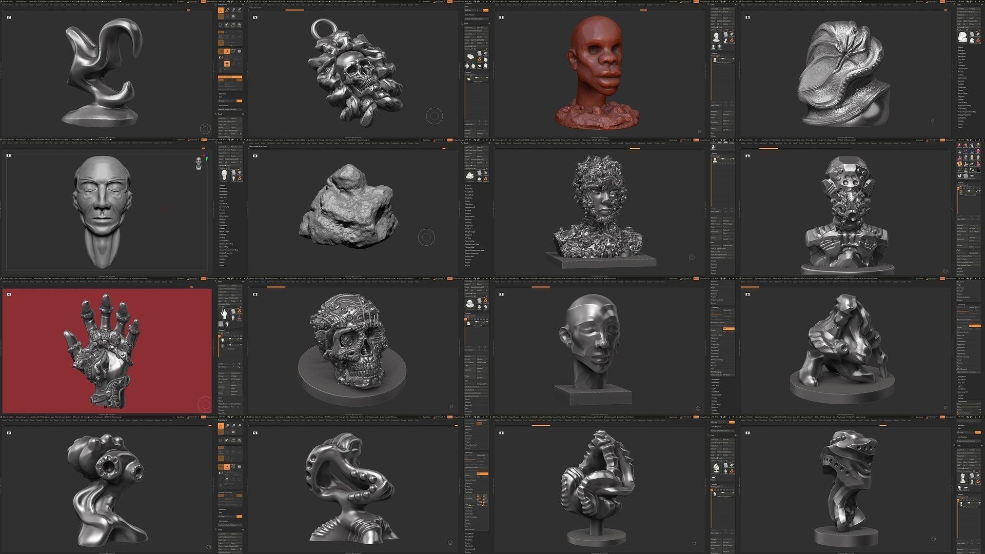 139 Modern Abstract Decorative sculpture 3d print 3D Model Collection_33