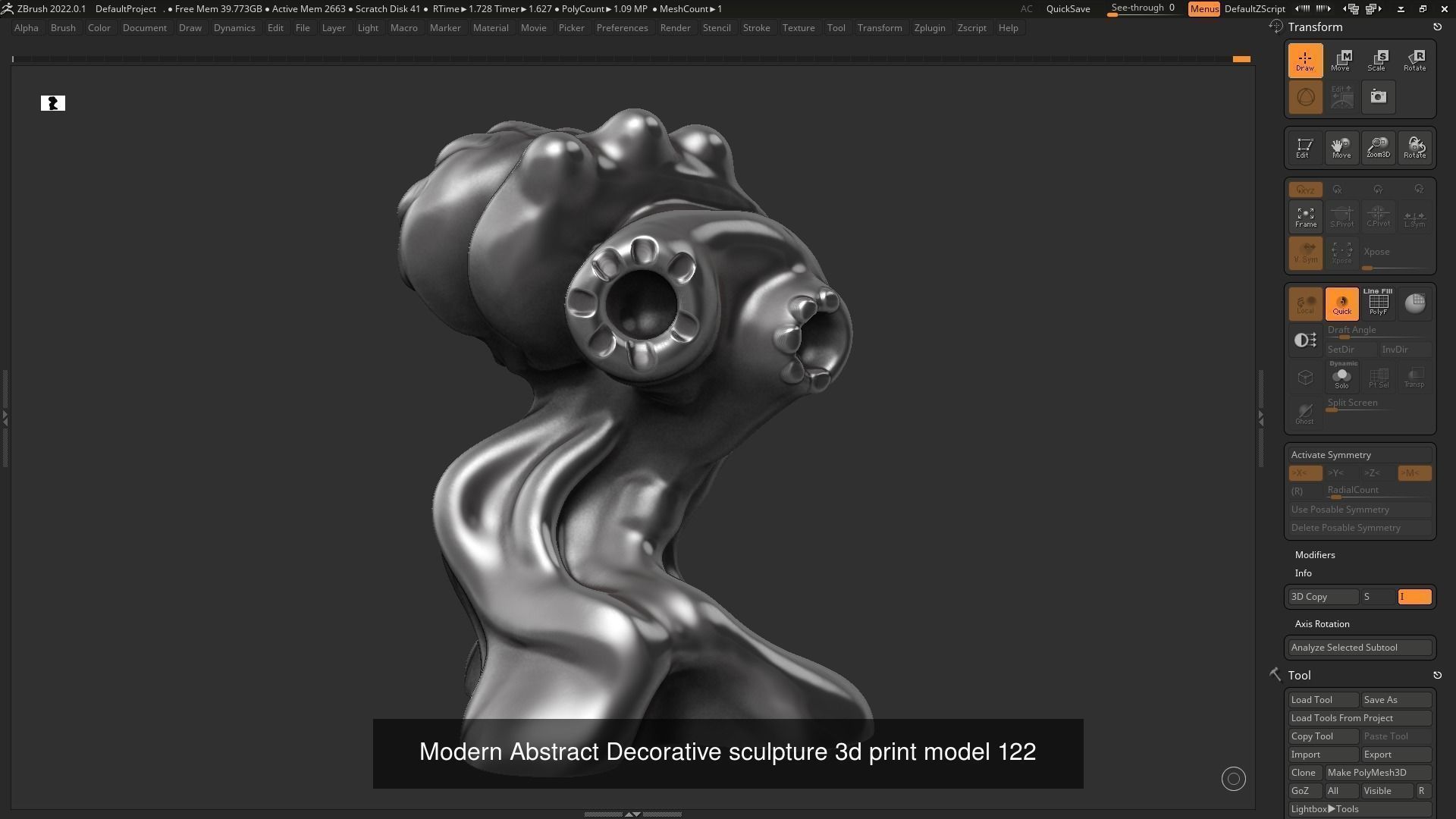 139 Modern Abstract Decorative sculpture 3d print 3D Model Collection_161