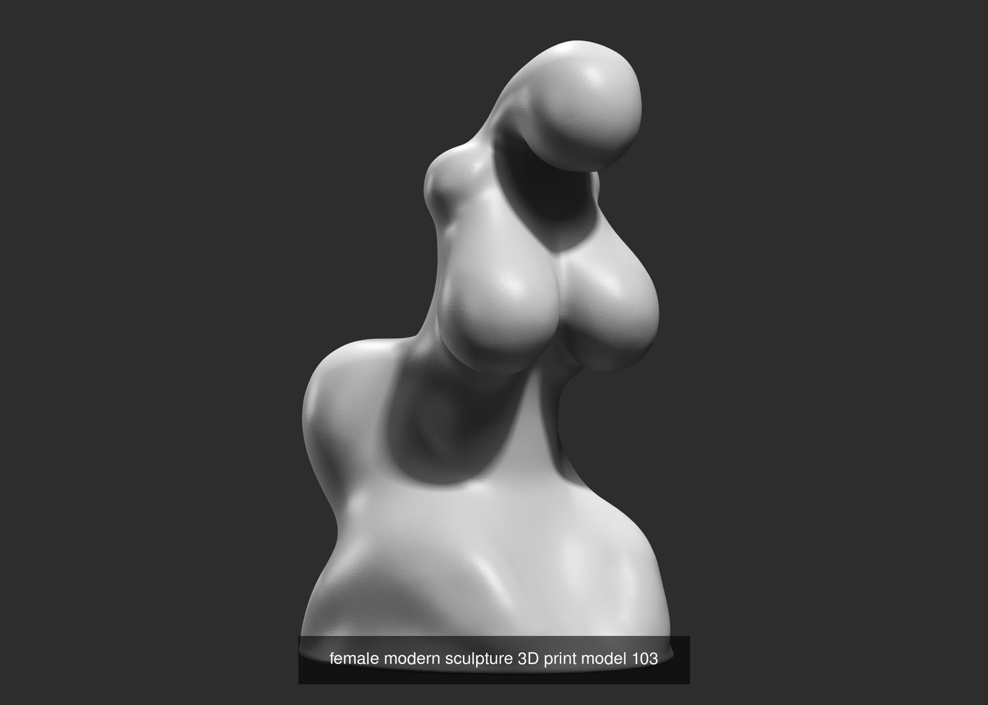 139 Modern Abstract Decorative sculpture 3d print 3D Model Collection_136