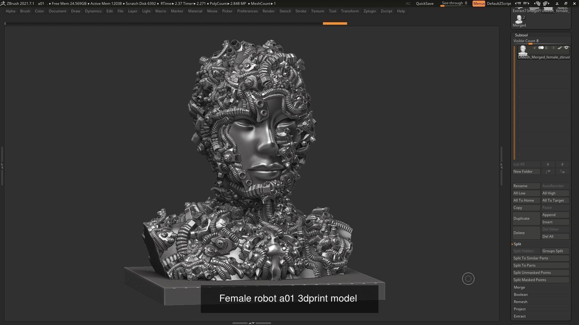 139 Modern Abstract Decorative sculpture 3d print 3D Model Collection_155