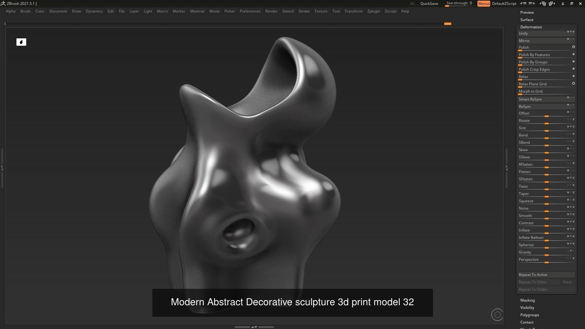 139 Modern Abstract Decorative sculpture 3d print 3D Model Collection_69