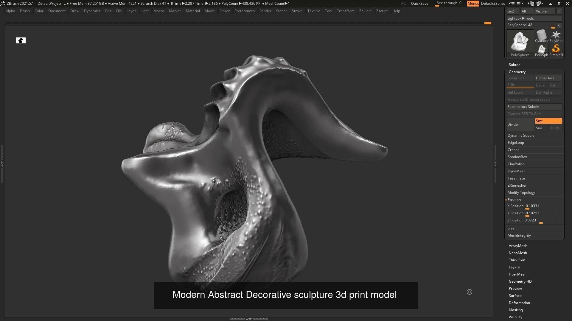 139 Modern Abstract Decorative sculpture 3d print 3D Model Collection_58