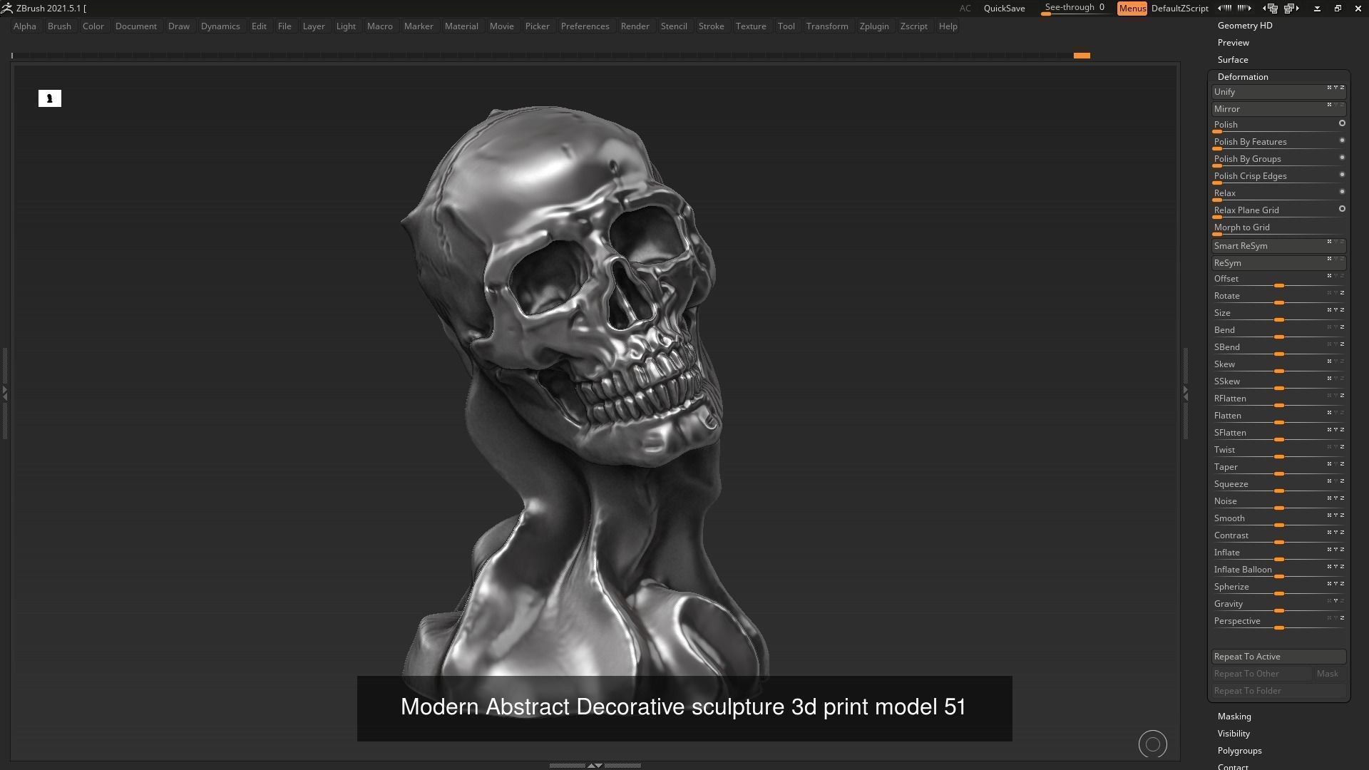 139 Modern Abstract Decorative sculpture 3d print 3D Model Collection_88