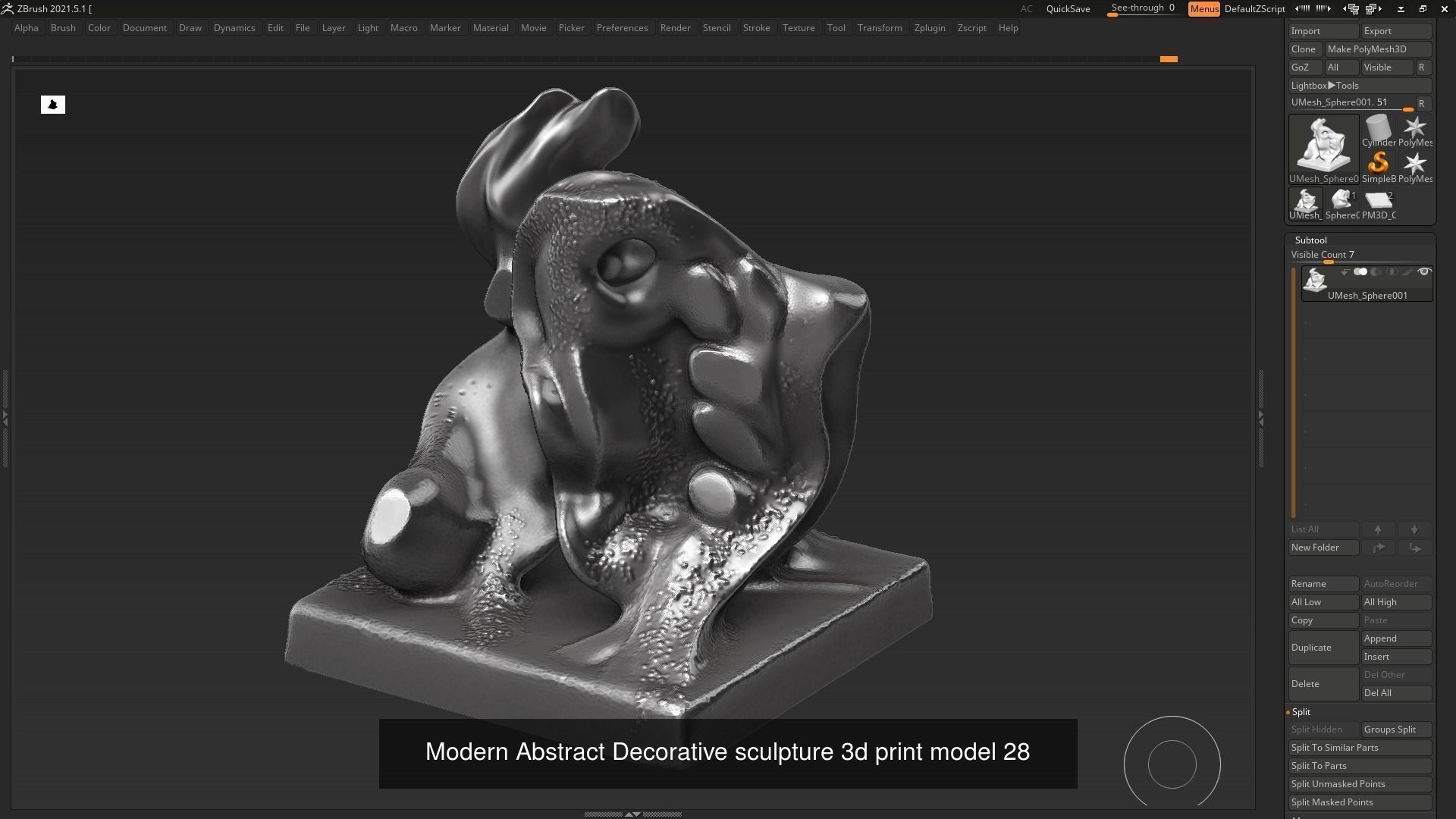 139 Modern Abstract Decorative sculpture 3d print 3D Model Collection_64