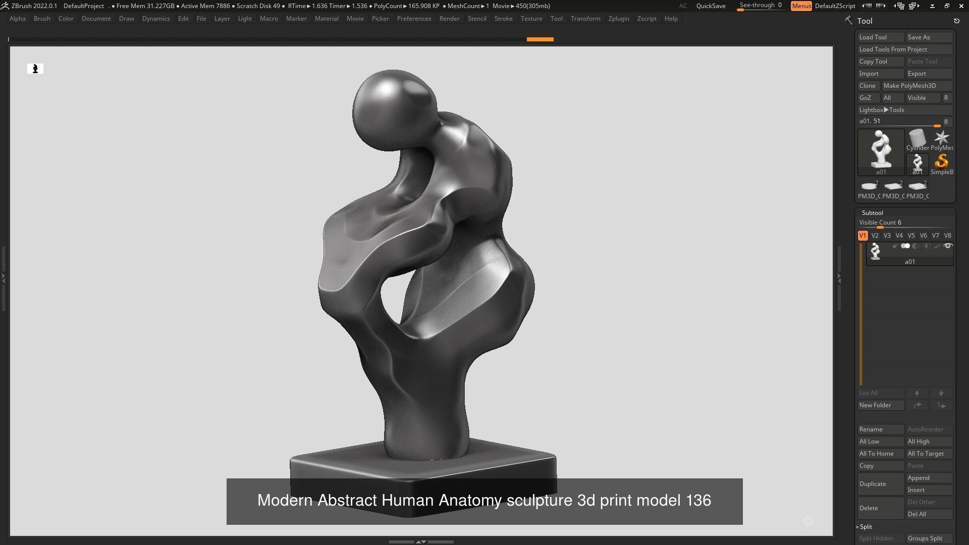 139 Modern Abstract Decorative sculpture 3d print 3D Model Collection_175