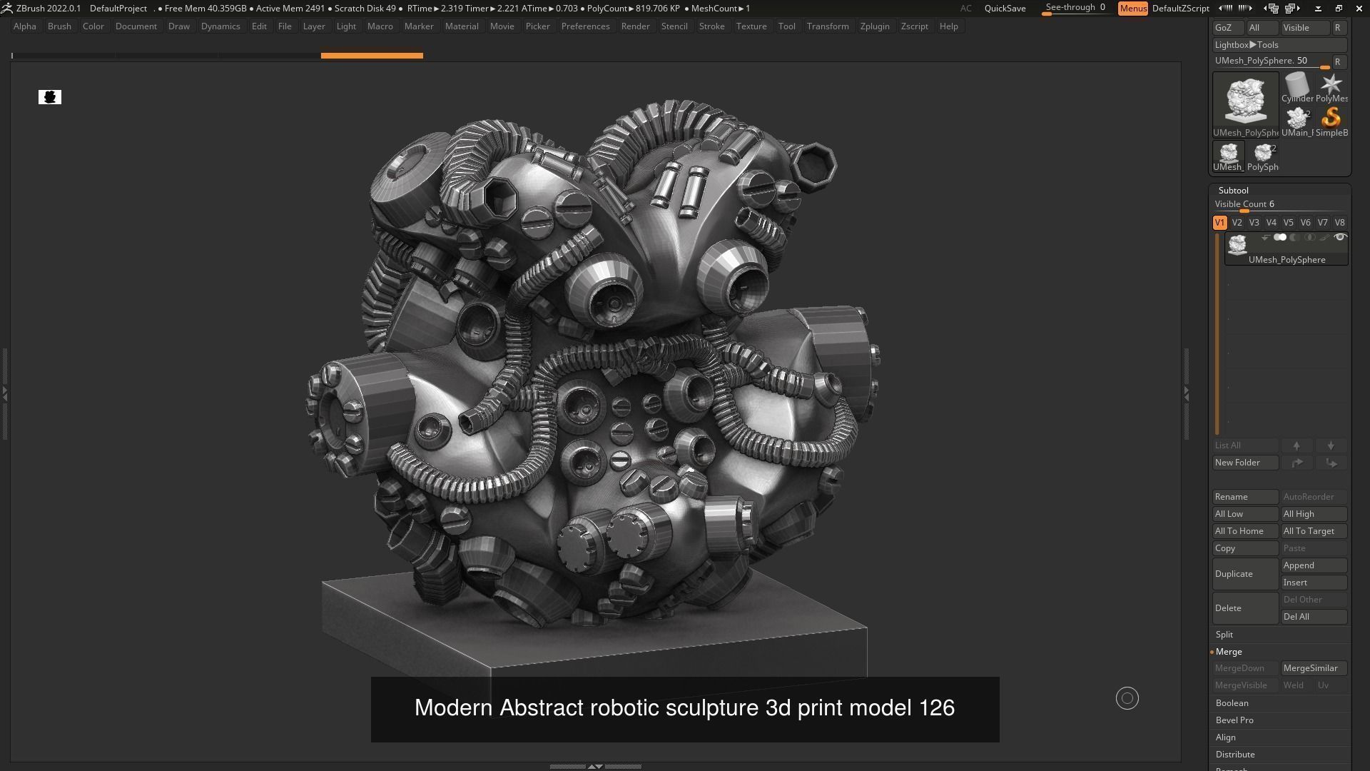 139 Modern Abstract Decorative sculpture 3d print 3D Model Collection_165