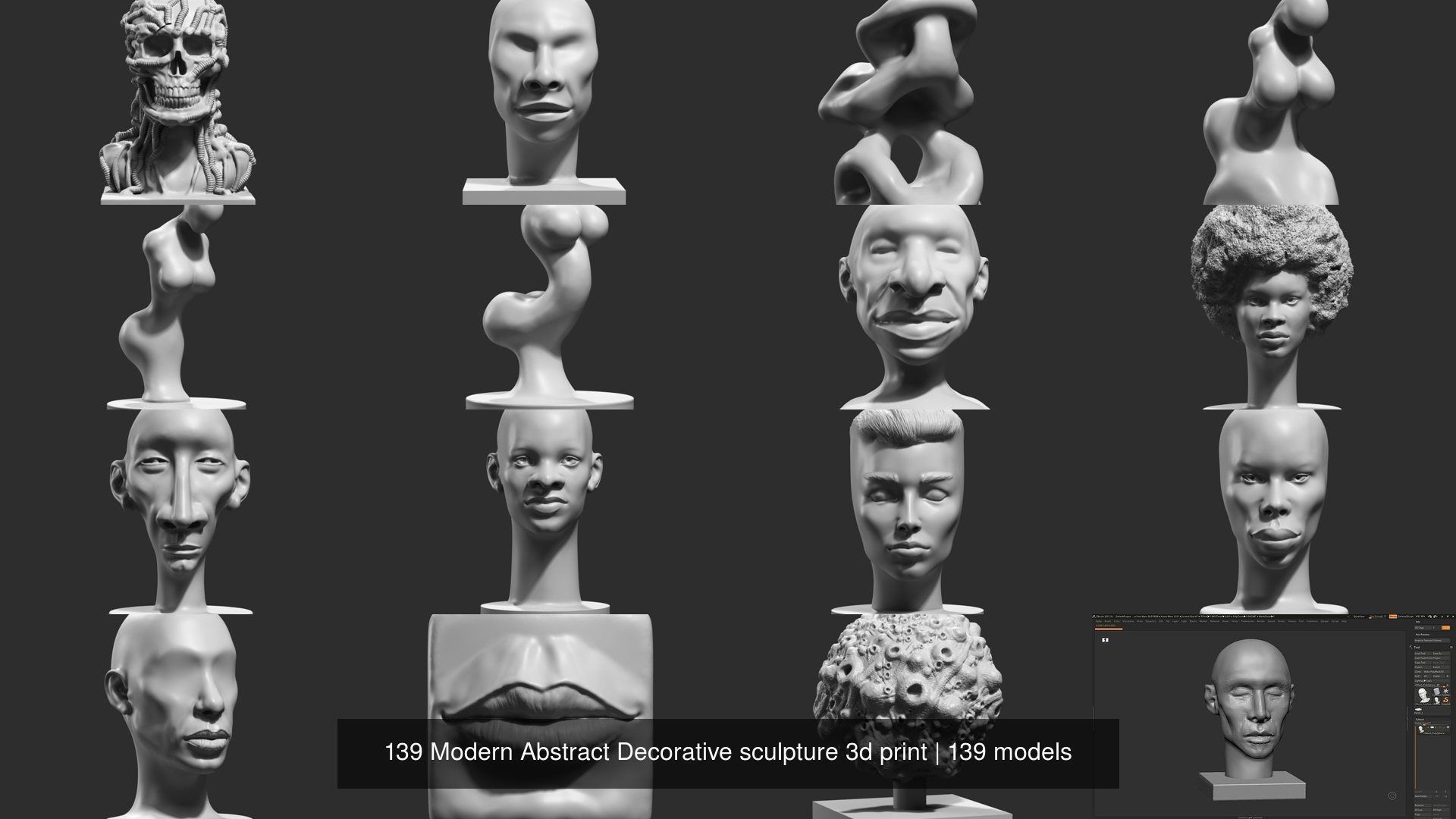 139 Modern Abstract Decorative sculpture 3d print 3D Model Collection_24