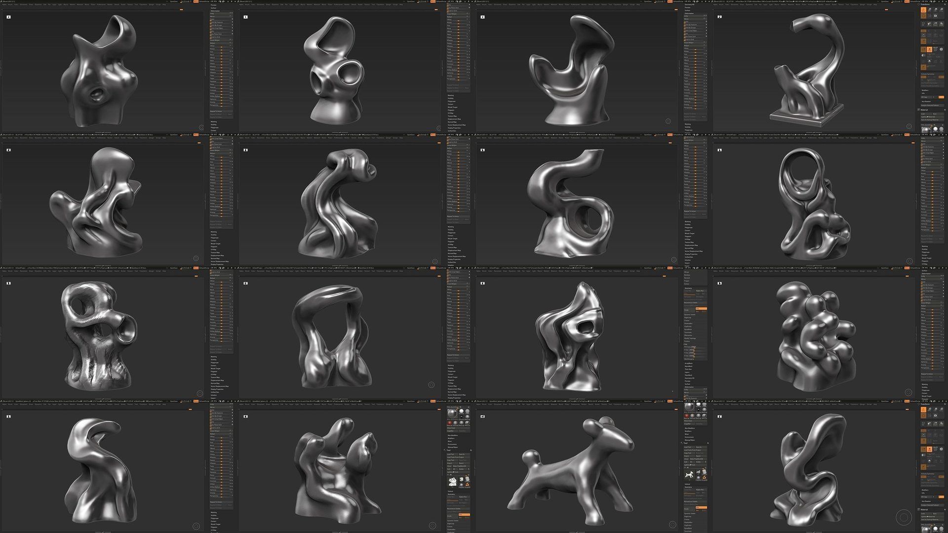 139 Modern Abstract Decorative sculpture 3d print 3D Model Collection_17