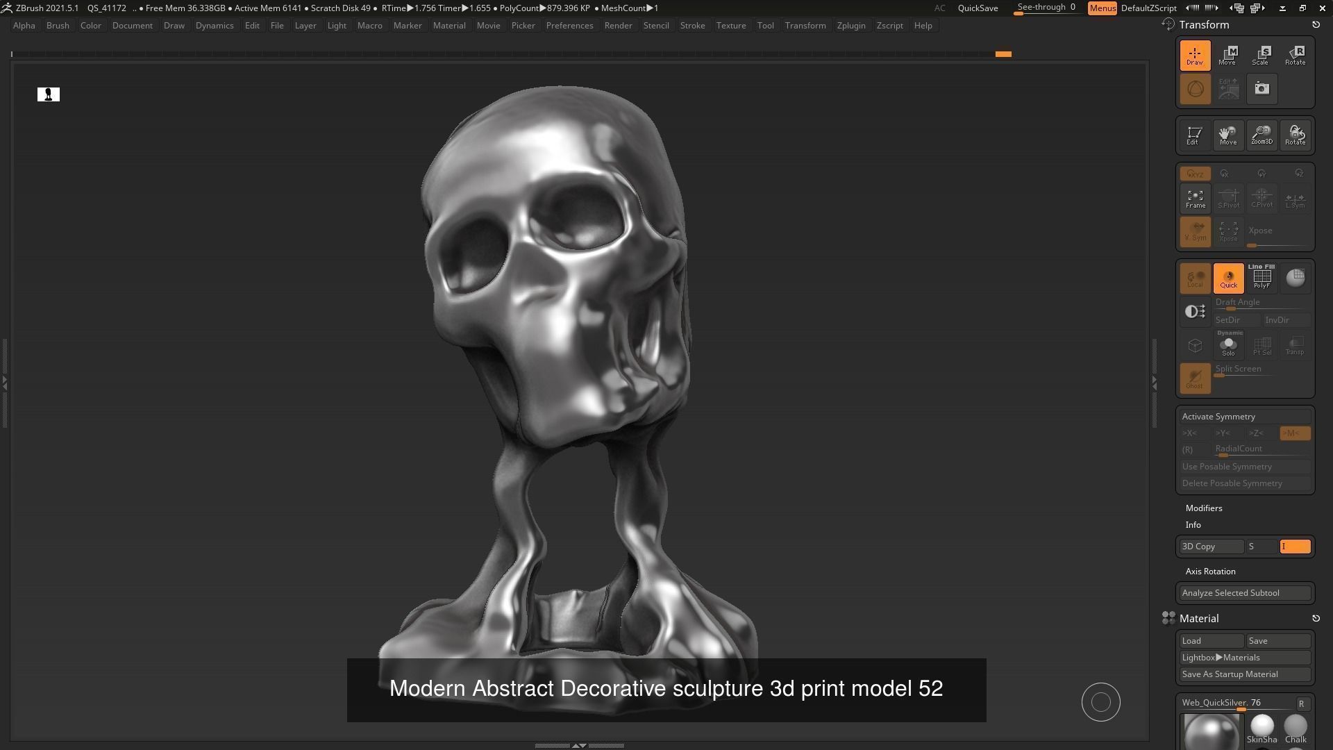 139 Modern Abstract Decorative sculpture 3d print 3D Model Collection_89