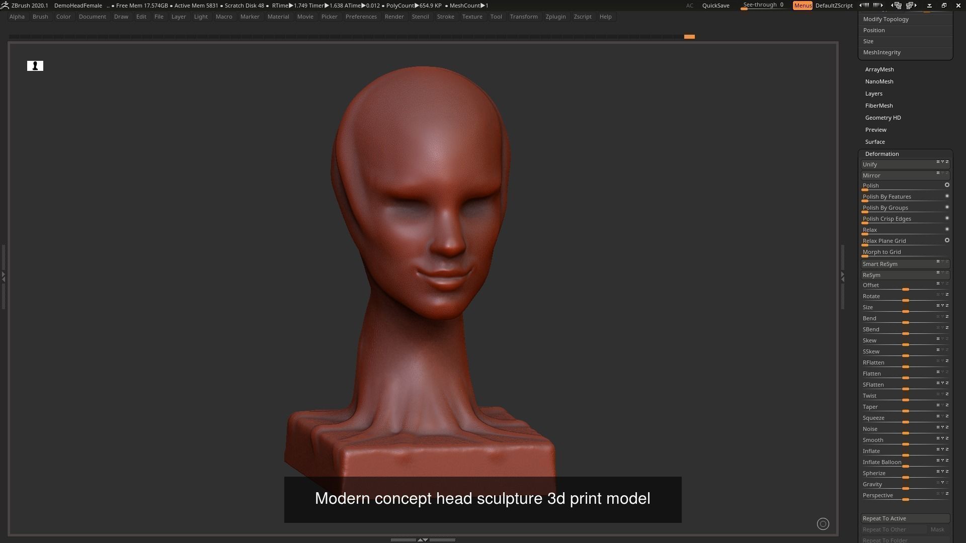 139 Modern Abstract Decorative sculpture 3d print 3D Model Collection_45